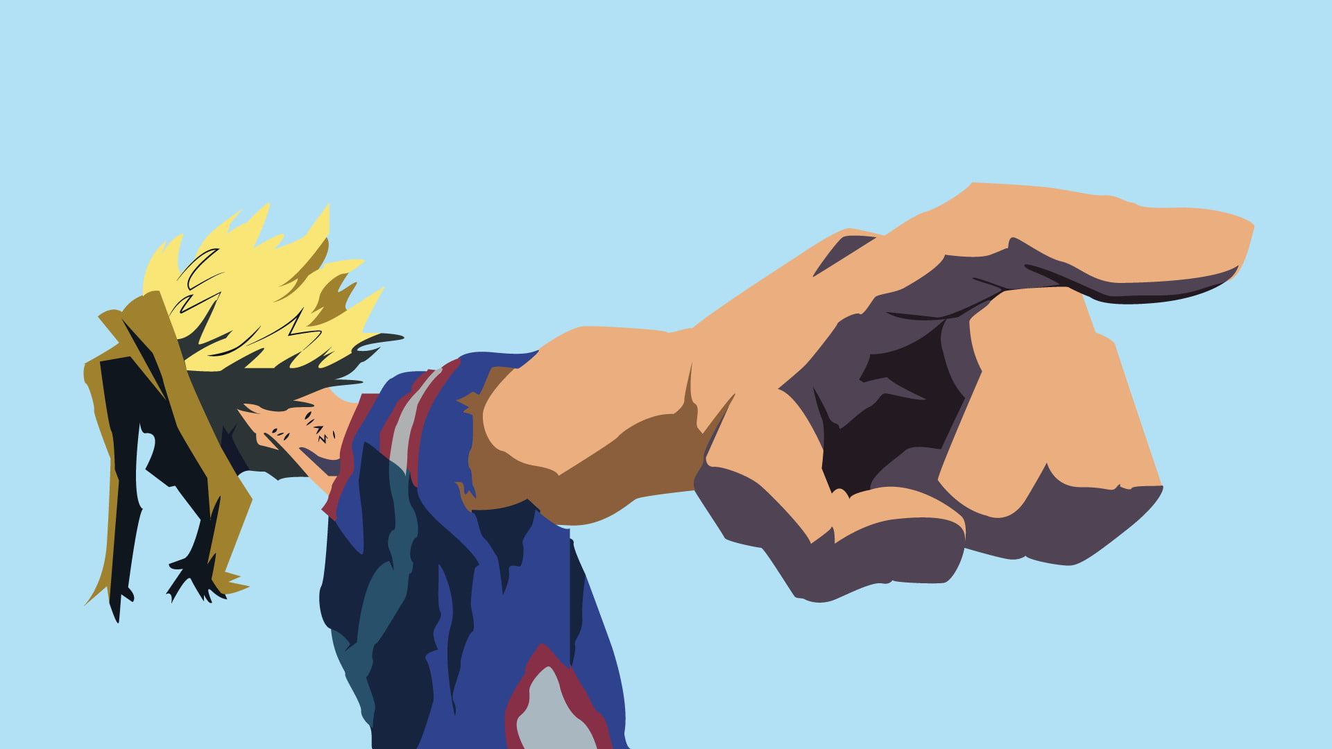 Anime My Hero Academia All Might #Blonde Boku no Hero Academia #Costume #Minimalist Toshinori Yagi P #wallpaper. Hero wallpaper, Academia wallpaper, Anime