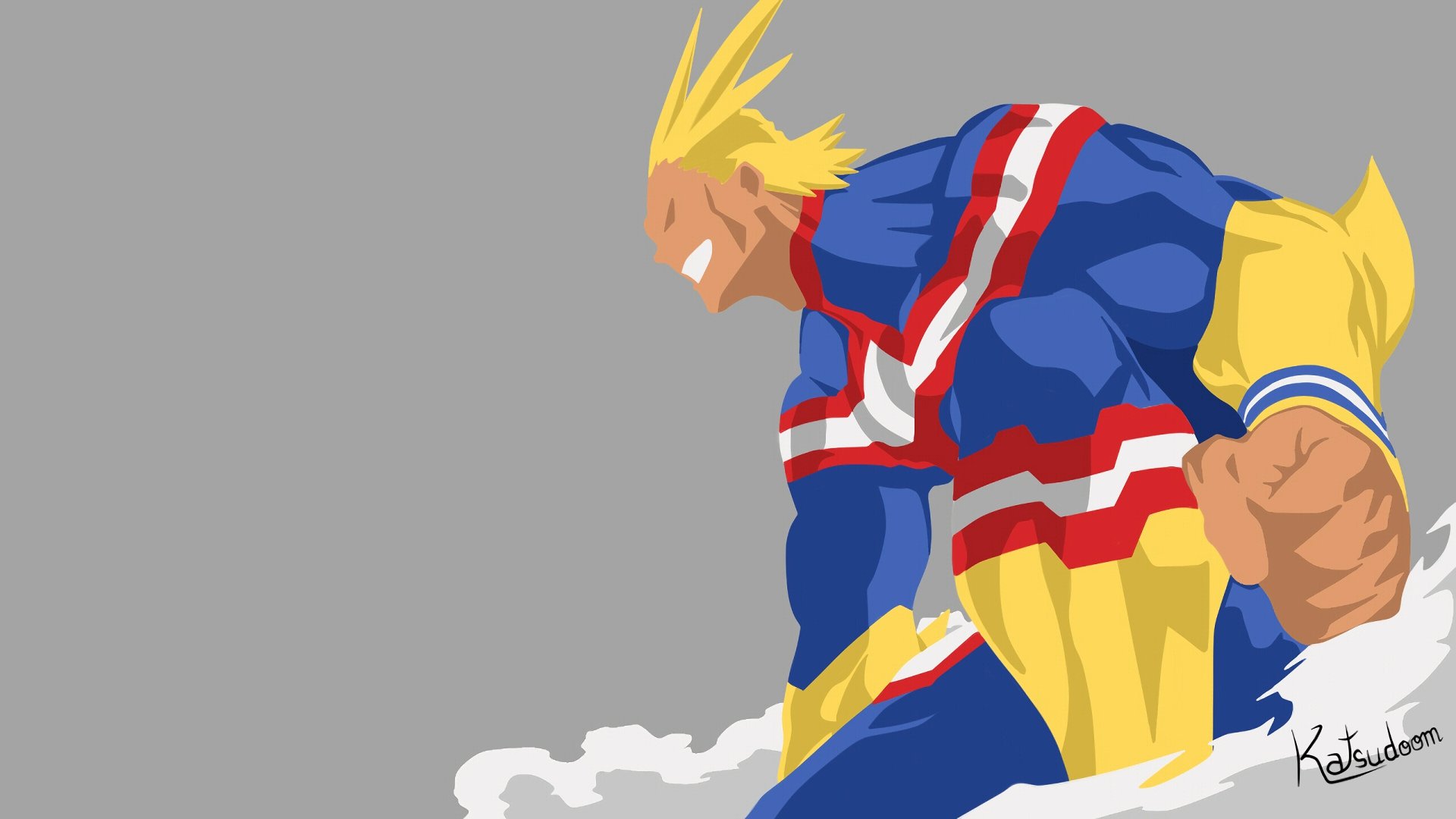 Desktop Wallpaper Anime Boy, All Might, Boku No Hero Academia, HD Image, Picture, Background, Dt5auk