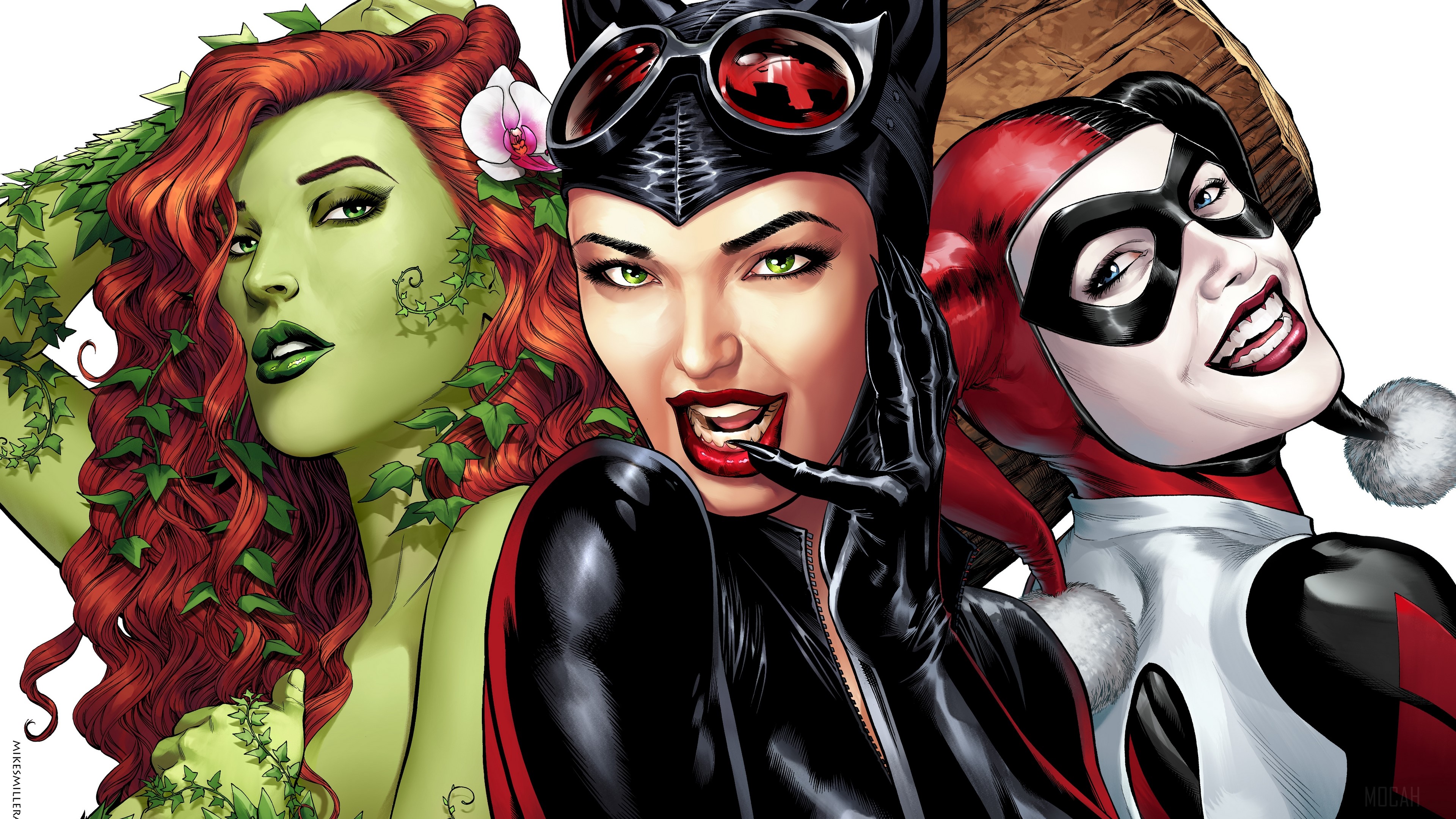 Catwoman, DC Comics, Harley Quinn, Poison Ivy 4k Gallery HD Wallpaper