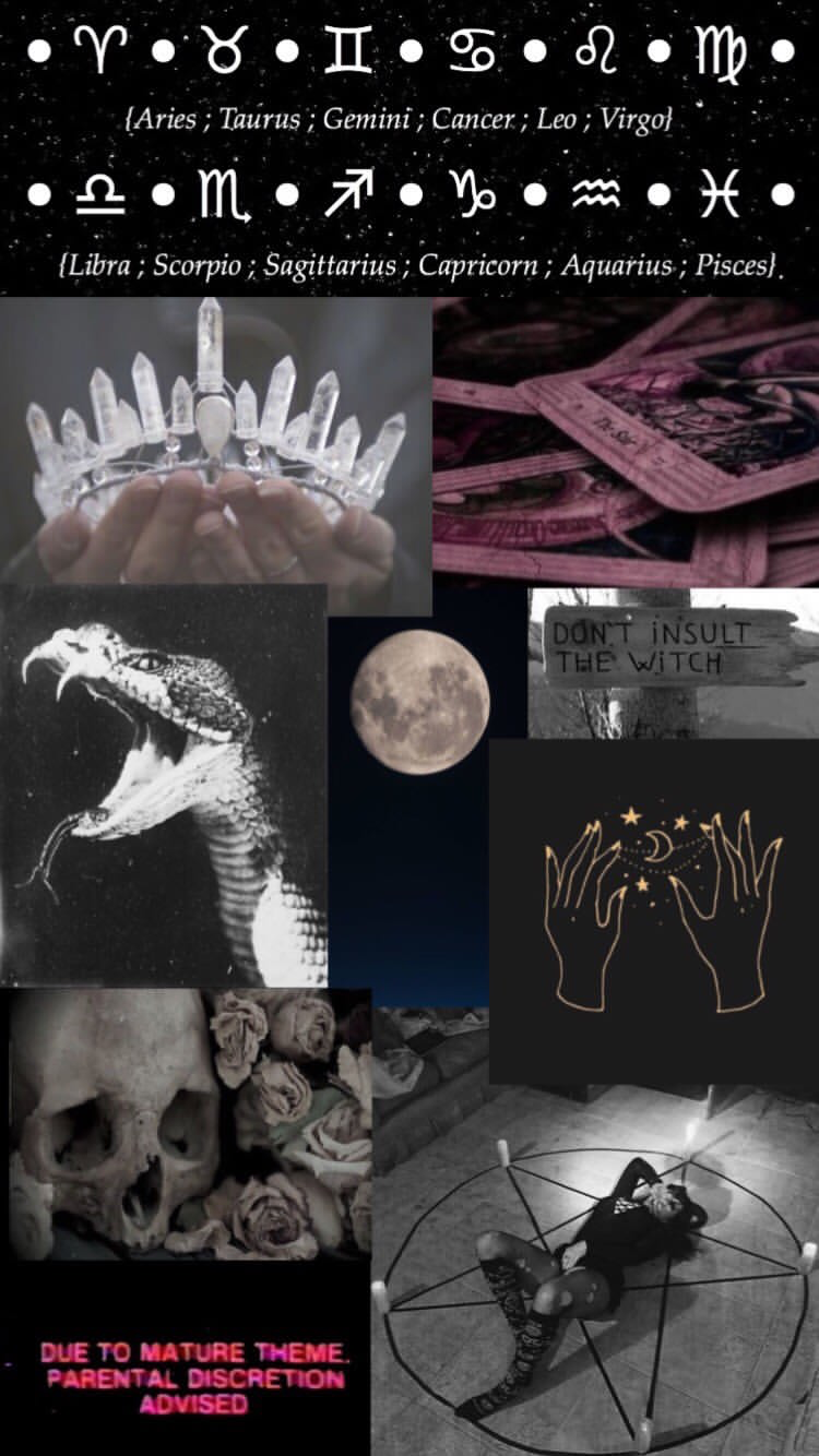 Witch aesthetic wallpaper. Witch aesthetic, Capricorn and aquarius, Taurus and gemini