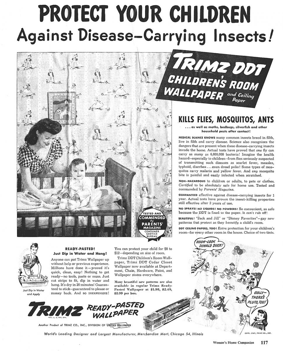 Trimz, a United Wallpaper product laced with DDT for the children. 1947