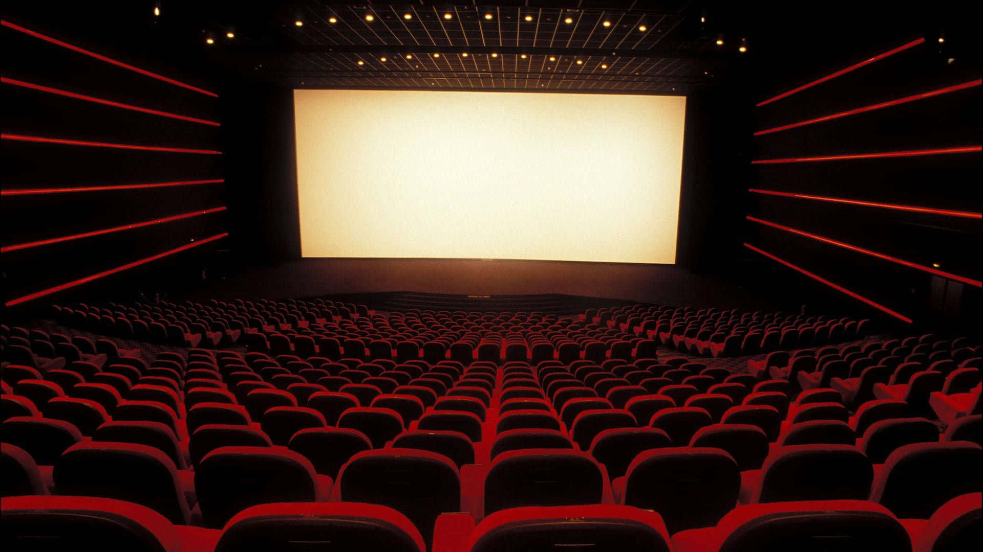 Download Cinema Theater Screen Red Interior Wallpaper