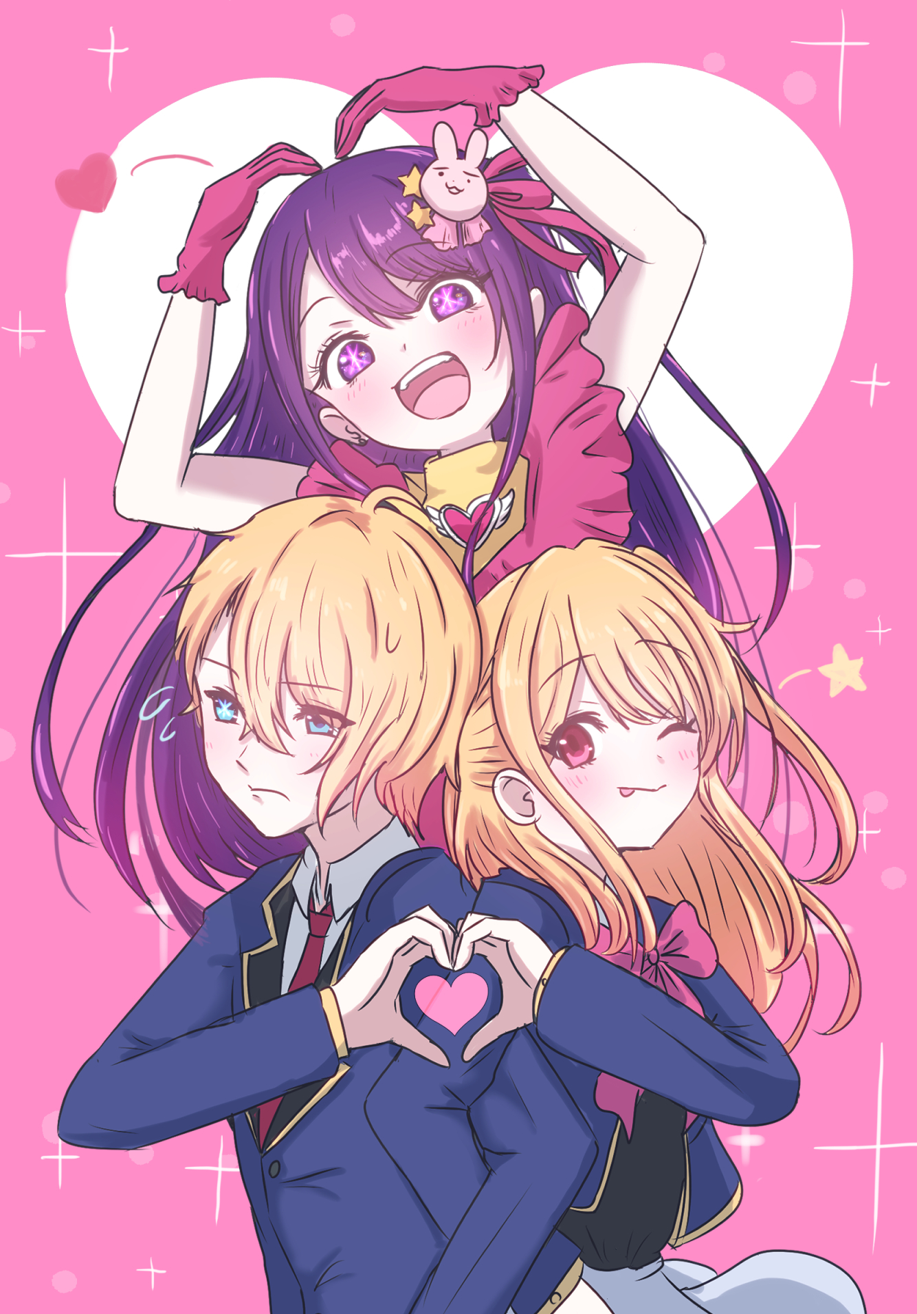 Wallpaper, Oshi no Ko, anime girls 1334x1910