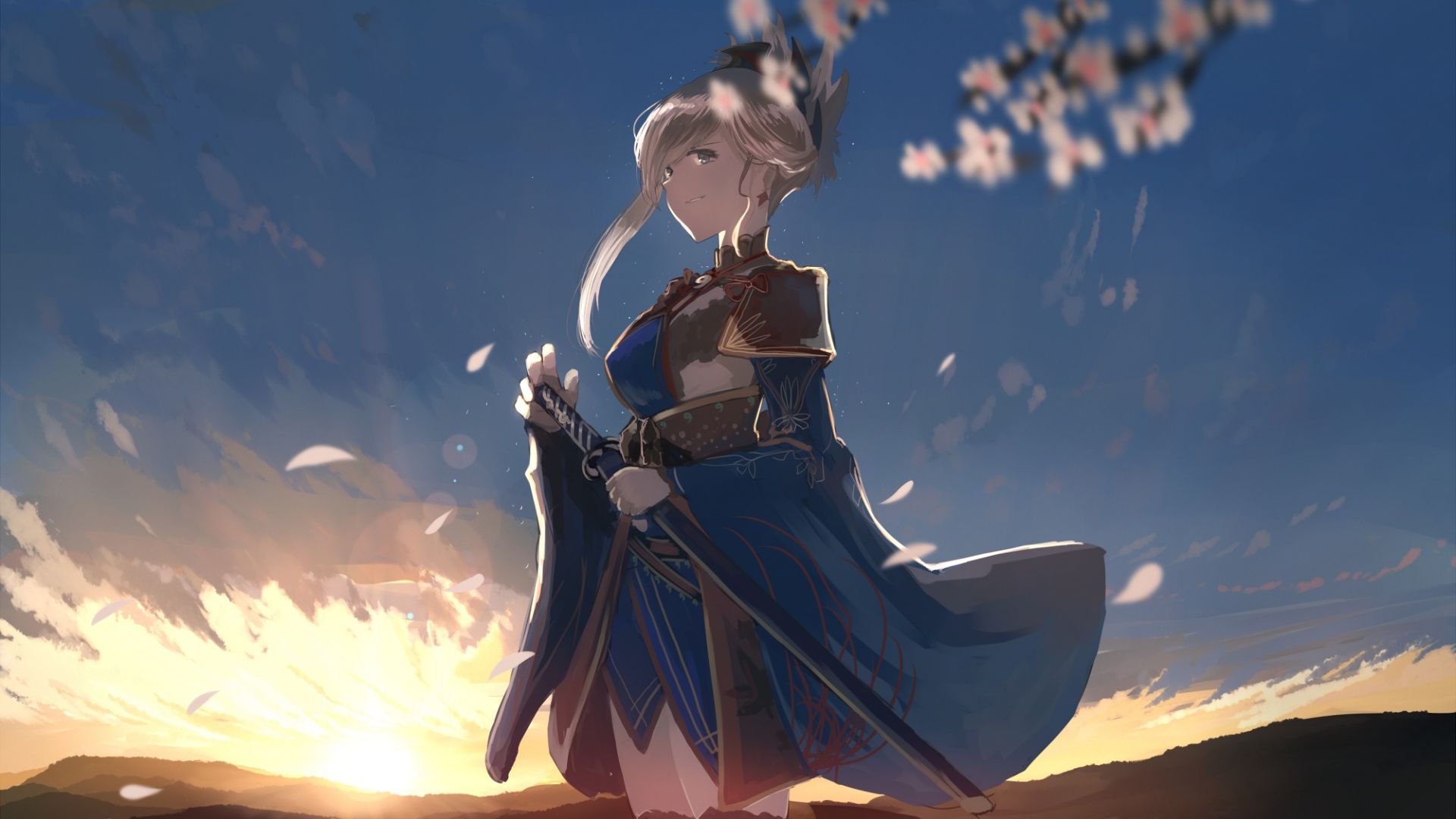 Desktop Wallpaper Anime Girl, Art, Miyamoto Musashi, HD Image, Picture, Background, C57371