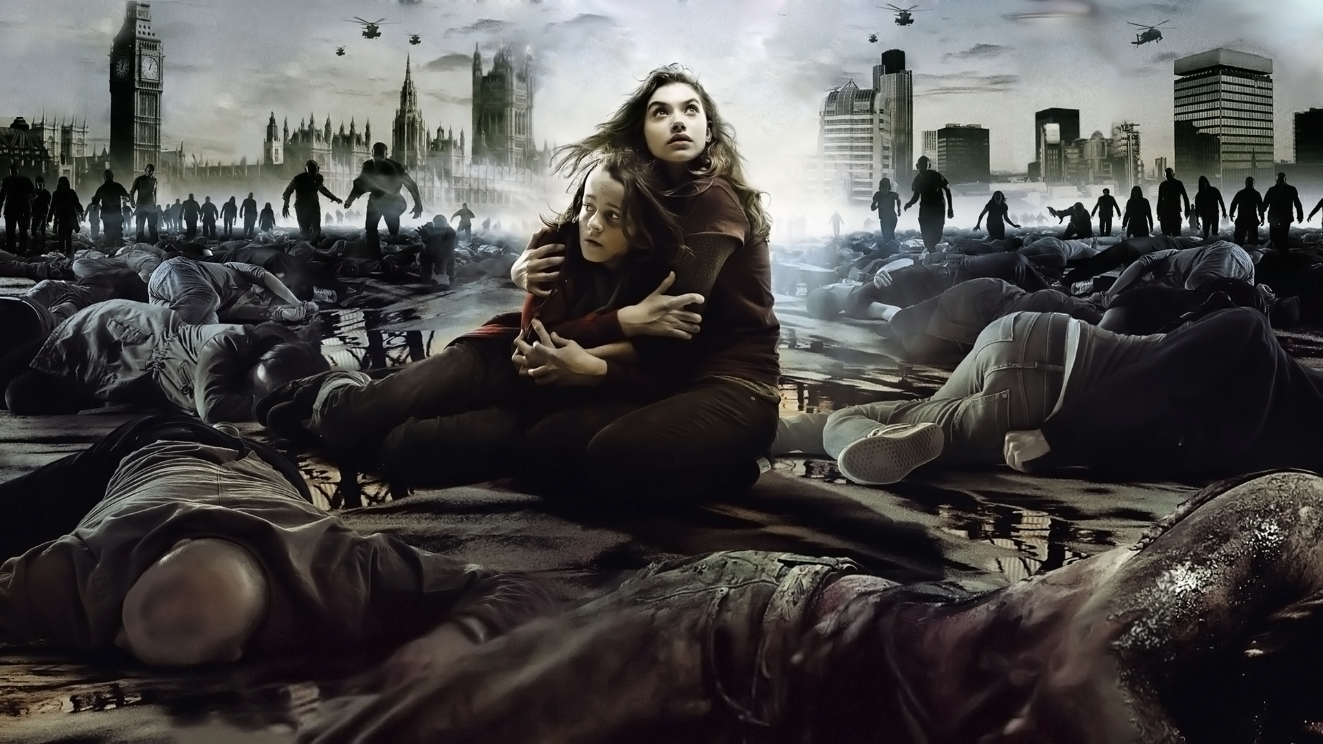 Wallpaper, city, alone, zombies, 28 Weeks Later, film, darkness, computer wallpaper, hopelessness, human behavior 1920x1080