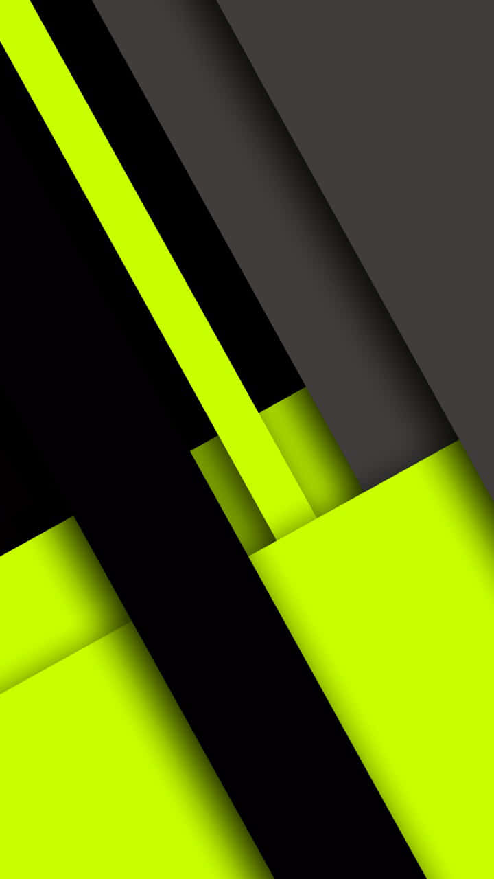 Download Amoled Line In Green And Black Background