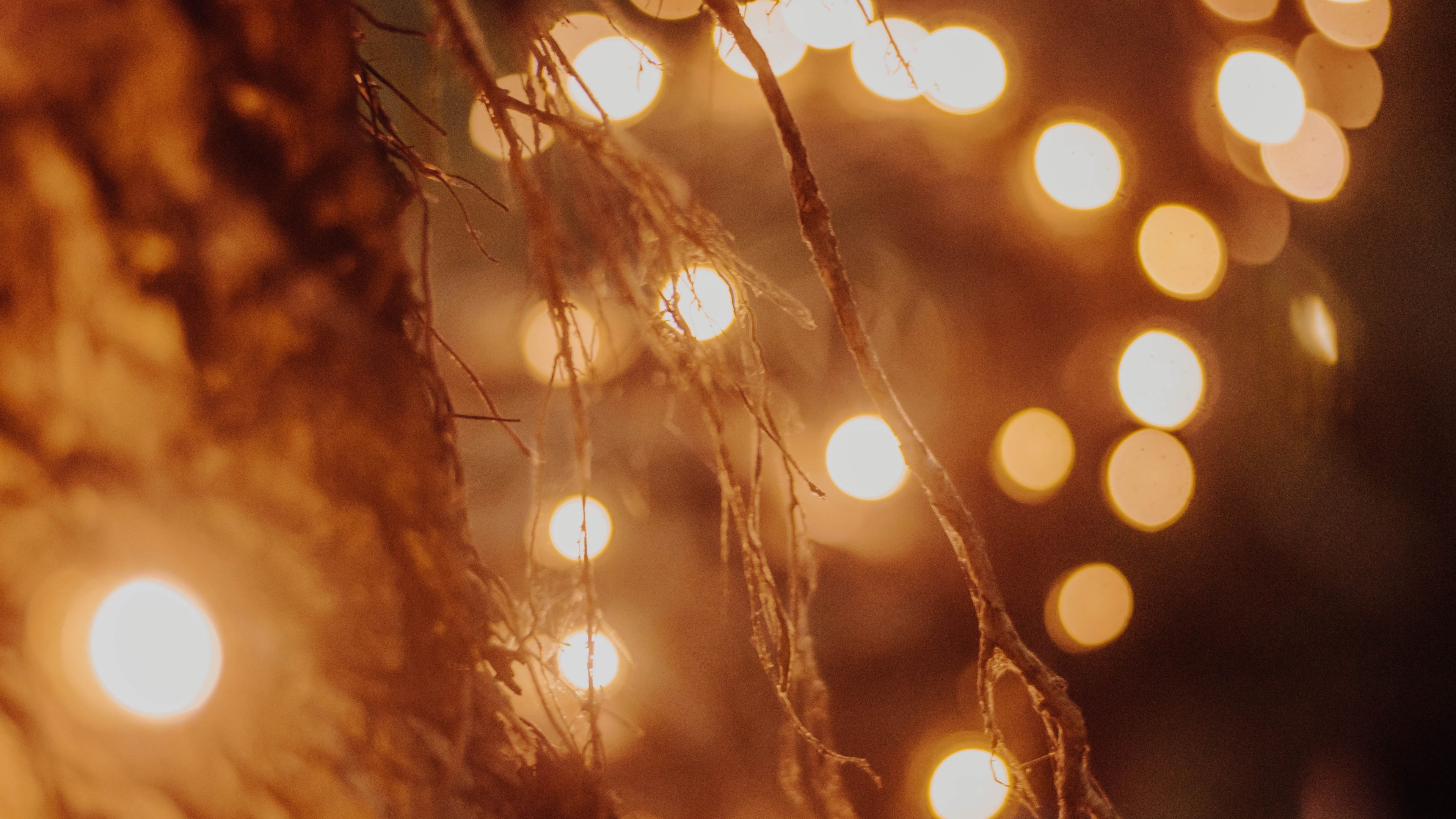 Wallpaper / blur bokeh light and warm HD 4k wallpaper free download