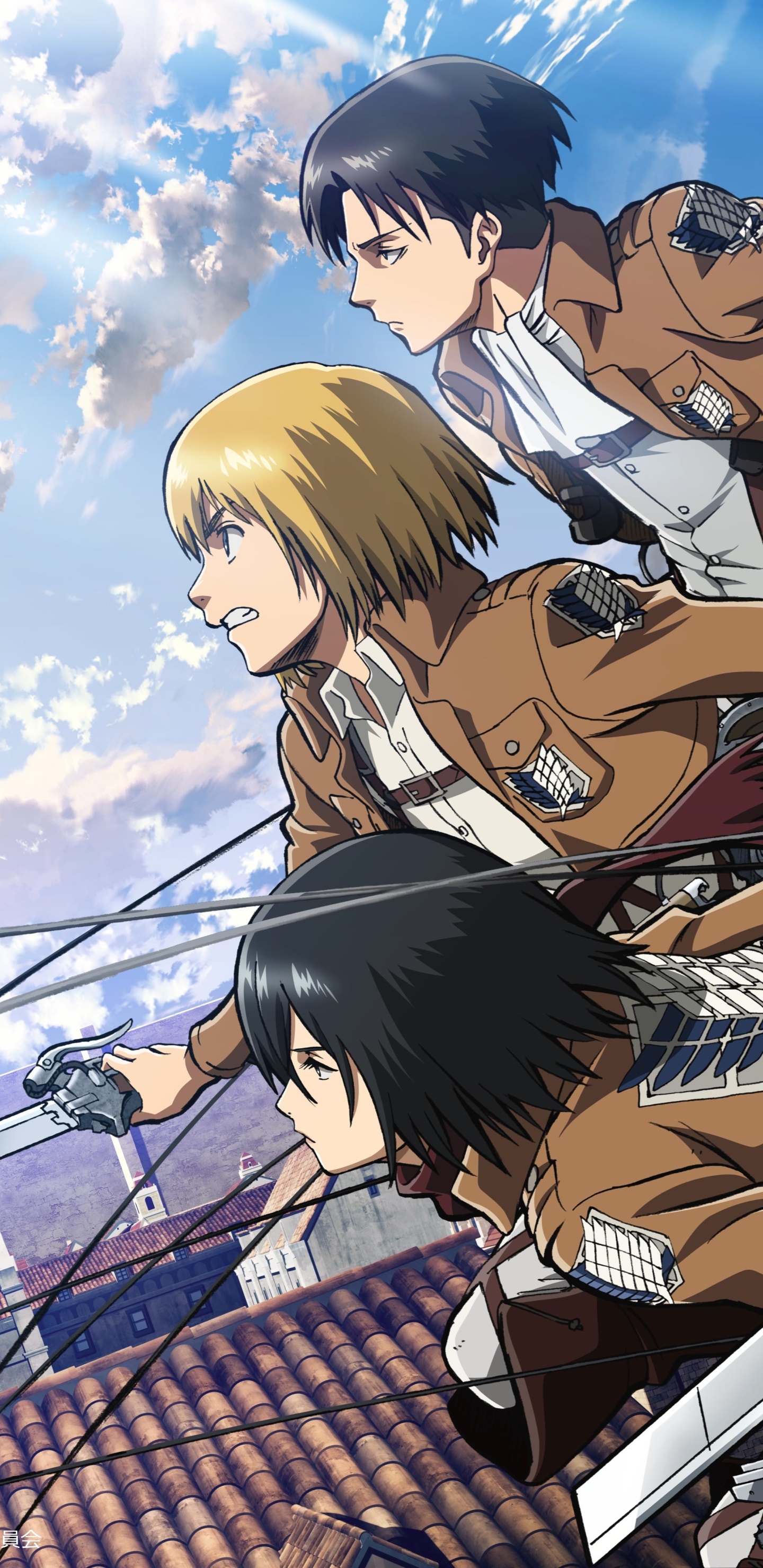Wallpaper / Anime Attack On Titan Phone Wallpaper, Levi Ackerman, Armin Arlert, Mikasa Ackerman, 1440x2960 free download