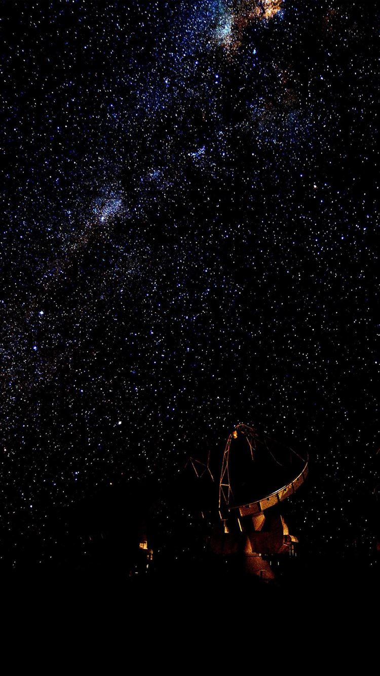 Space Dark Star Nature Black Sky iPhone 8 Wallpaper Free Download