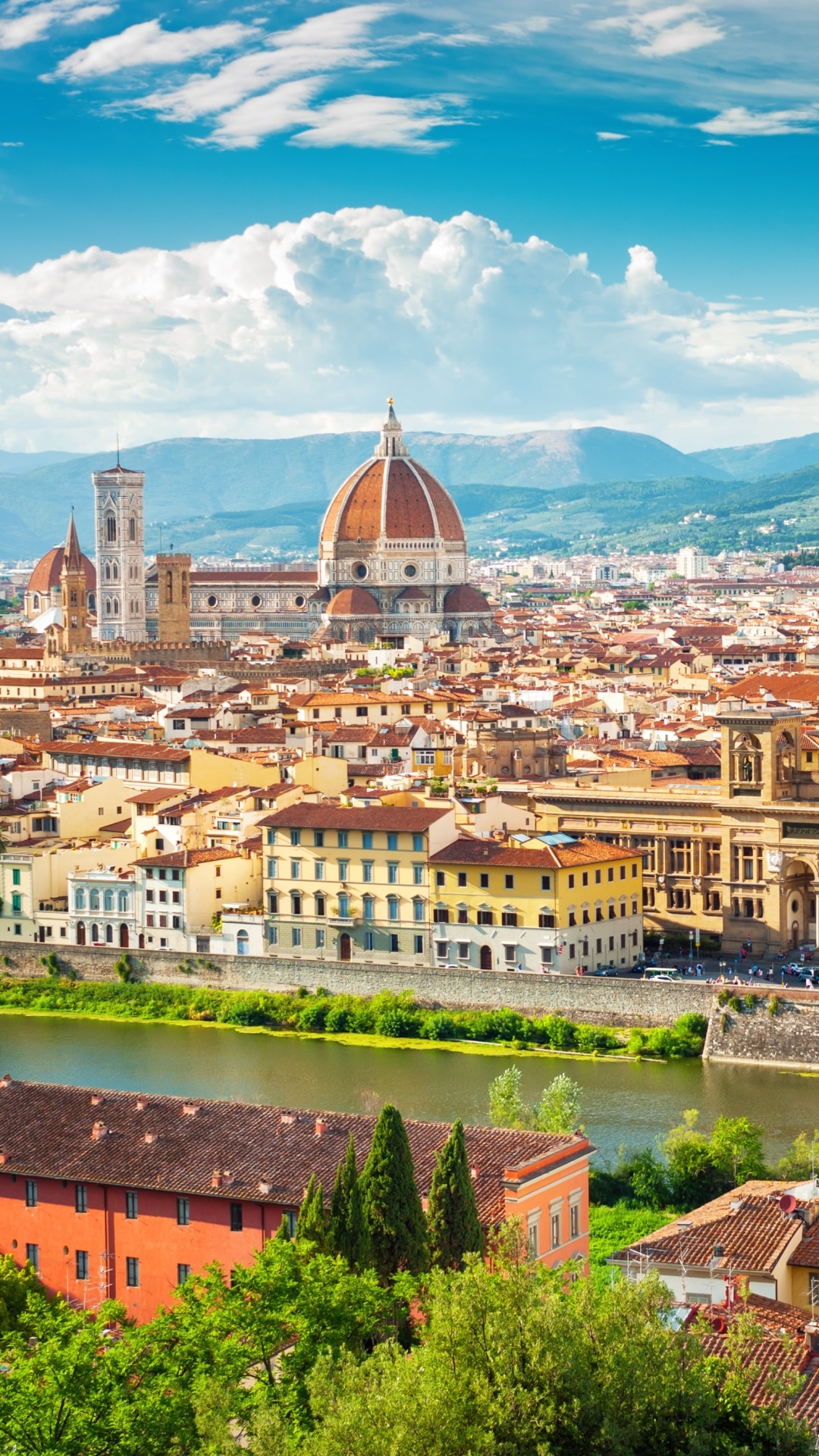 Wallpaper / Man Made Florence Phone Wallpaper, Cityscape, Italy, City, Building, Cathedral, 1080x1920 free download