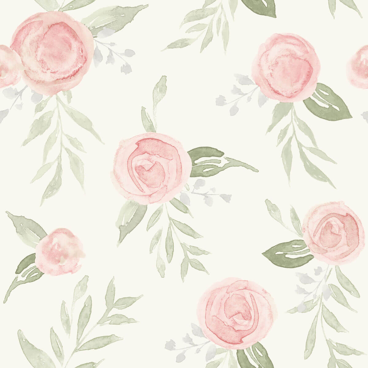 MK1128 Magnolia Home Watercolor Roses Wallpaper