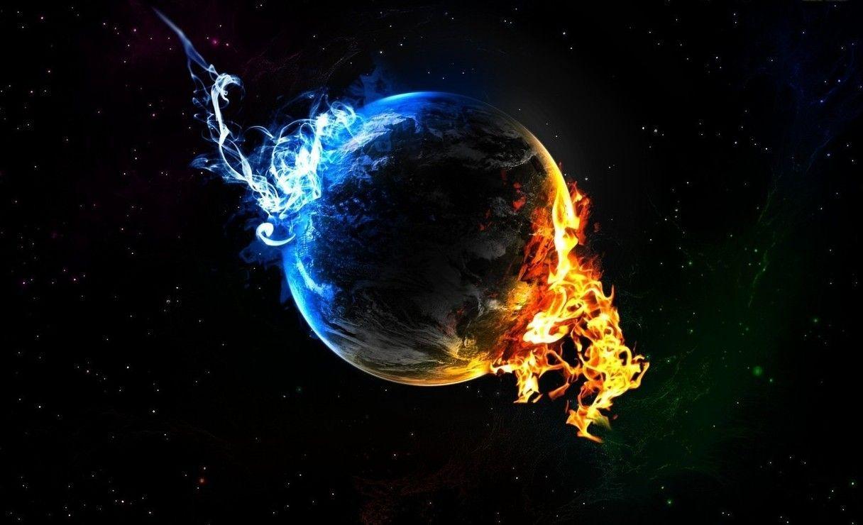 Burning Earth Wallpaper