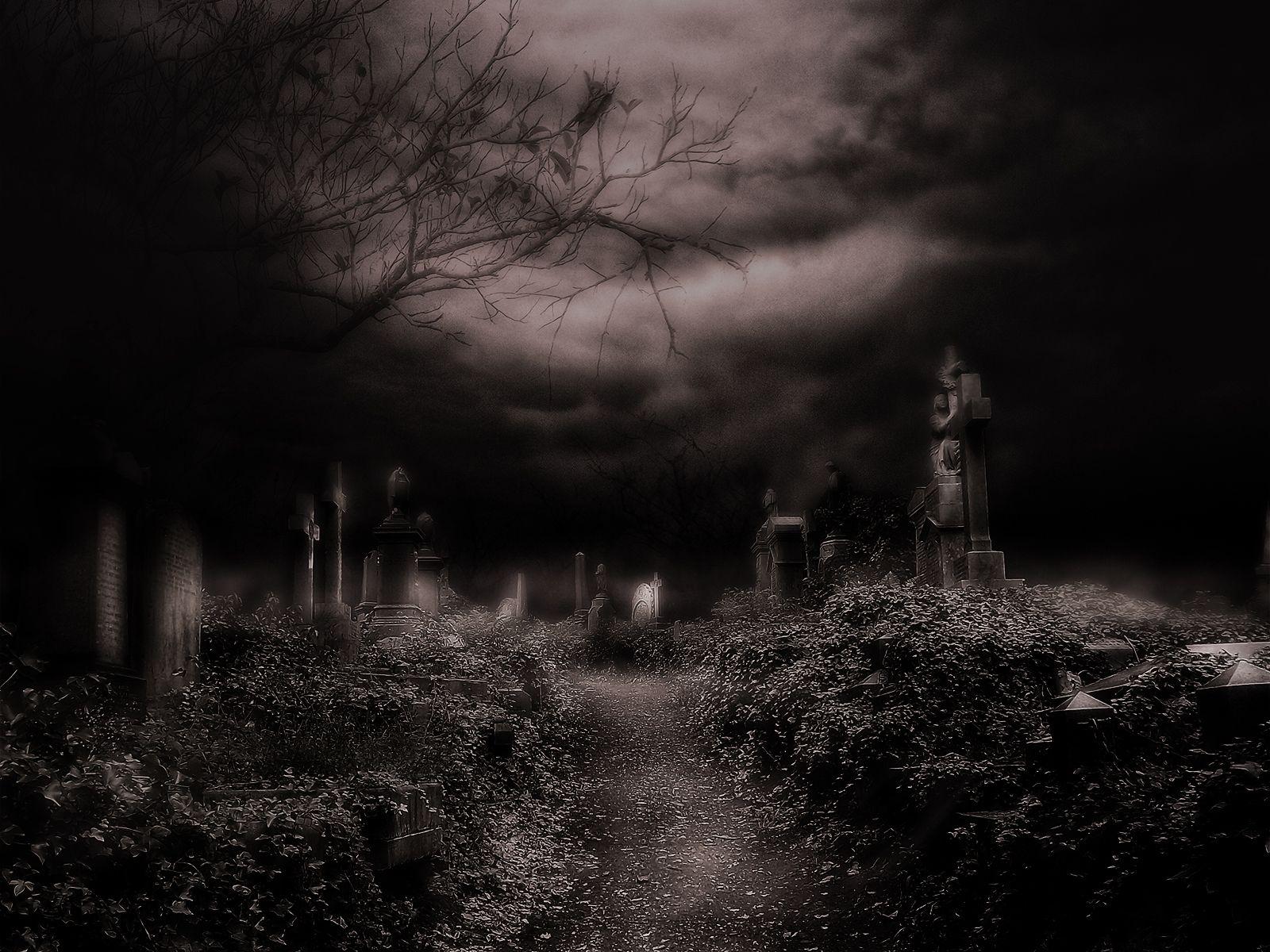 Dark Cemetery Wallpaper