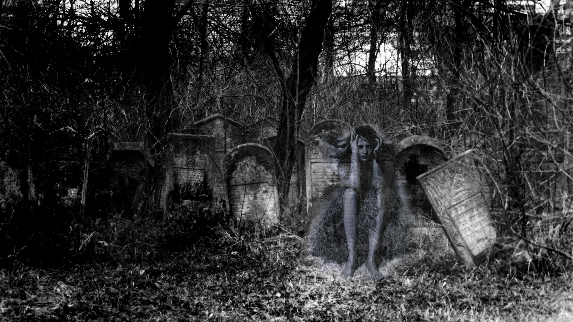 Free download Eva Green ghost retouched cemetery horror WALLPAPER 1920x1080 [1920x1080] for your Desktop, Mobile & Tablet. Explore Cemetery Wallpaper. Cemetery Mobile Wallpaper, Foggy Cemetery Wallpaper