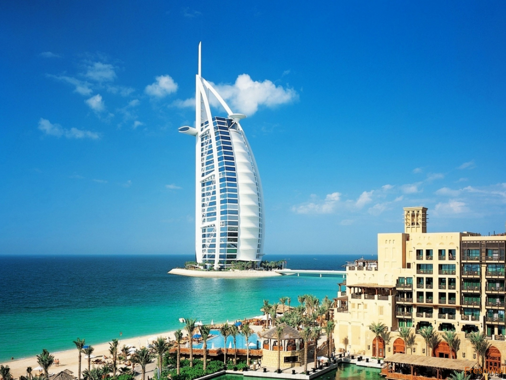 Wallpaper hotel, city, dubai, burj al arab, coast desktop wallpaper, HD image, picture, background, 6f808e