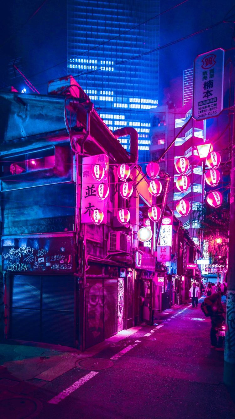 The Pink & Blue Tokyo. Neon background, Neon noir, Neon wallpaper