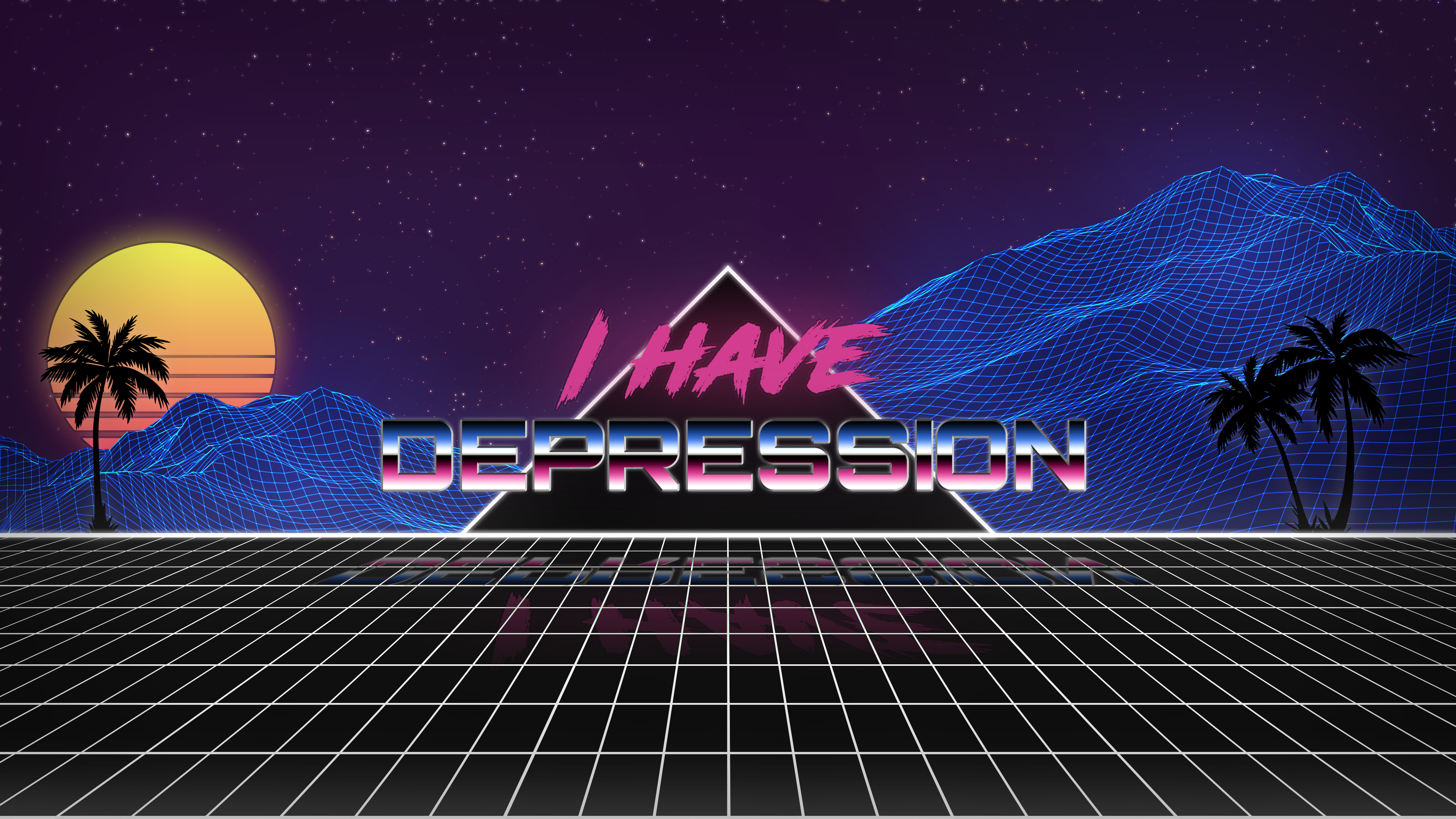 Depressing Retro Theme Retro Style Sadness 1980s Vaporwave Wallpaper:3840x2160