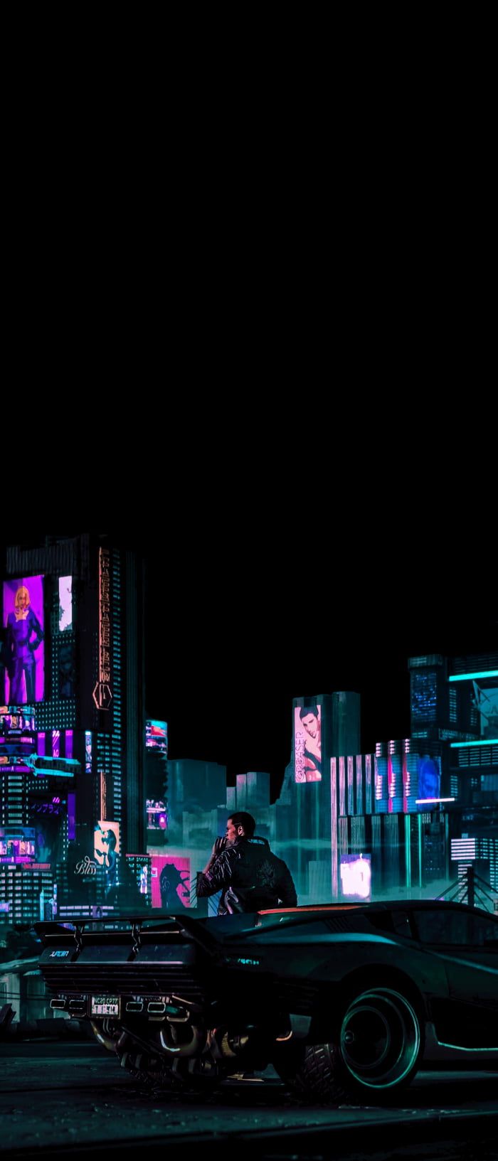 Cyberpunk 2077 (1344x3136) Night City. Night city, City wallpaper, Cyberpunk city