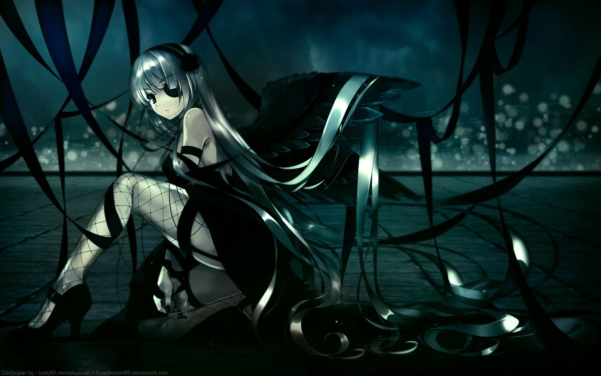 illustration, dark, anime, midnight, darkness, screenshot, computer wallpaper, fictional character Gallery HD Wallpaper