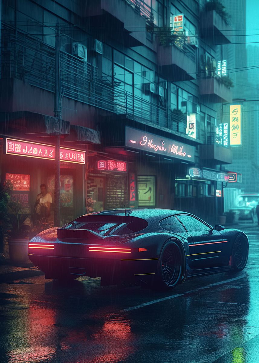 Cyberpunk Car' Poster