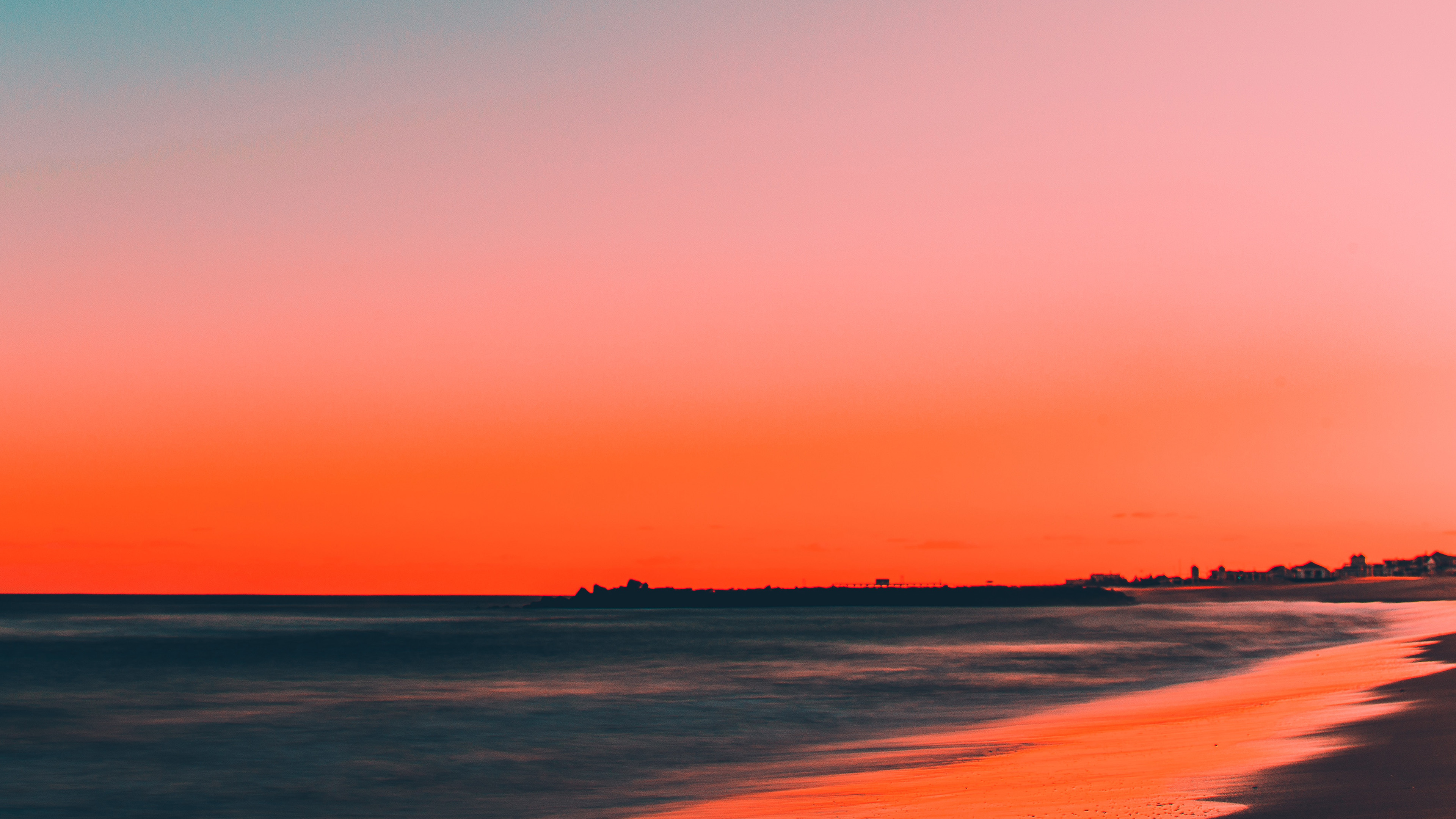 wallpaper for desktop, laptop. sunset beach fall night sea nature