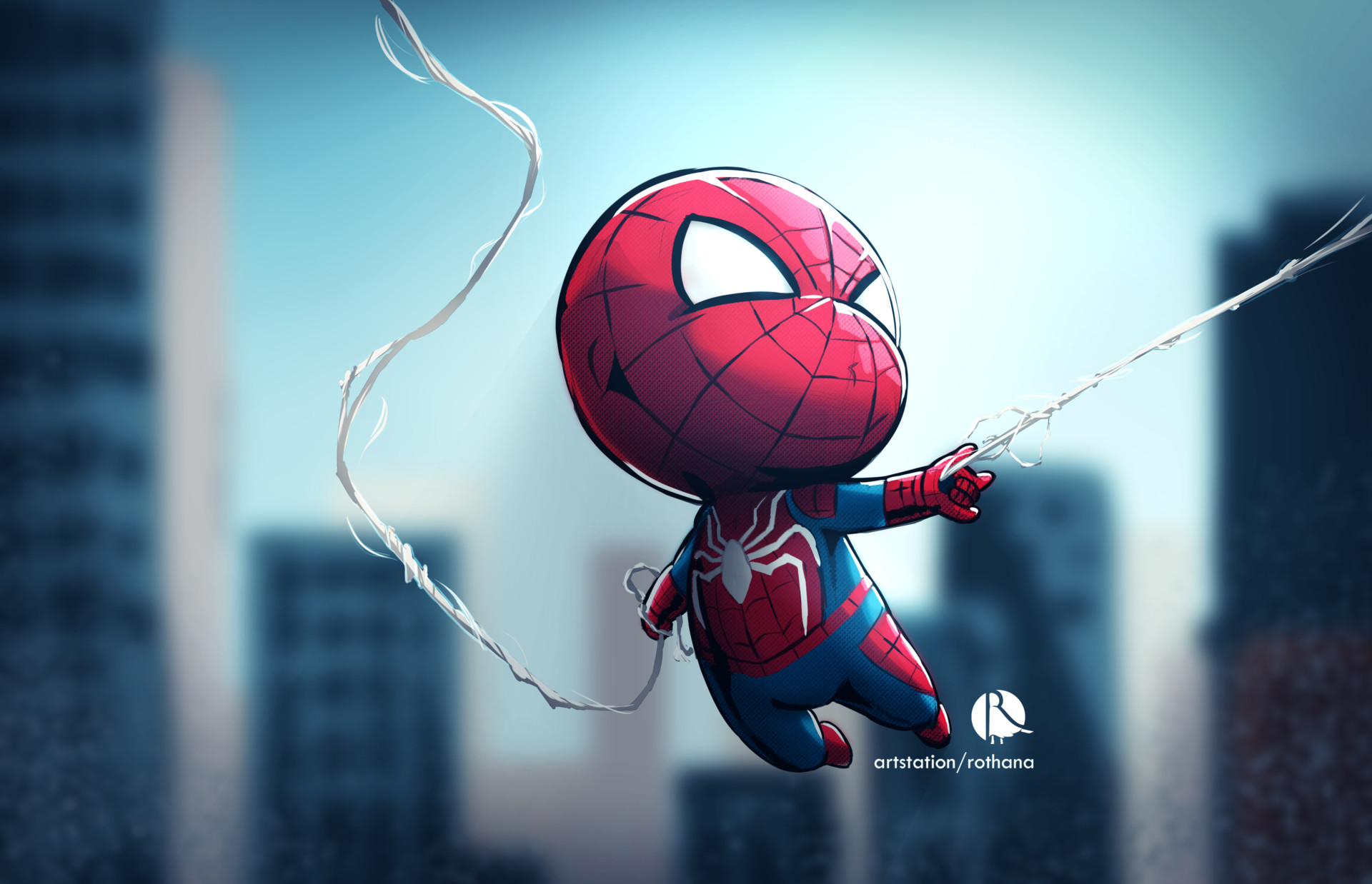 Chibi Comic Spider Man HD Wallpaper