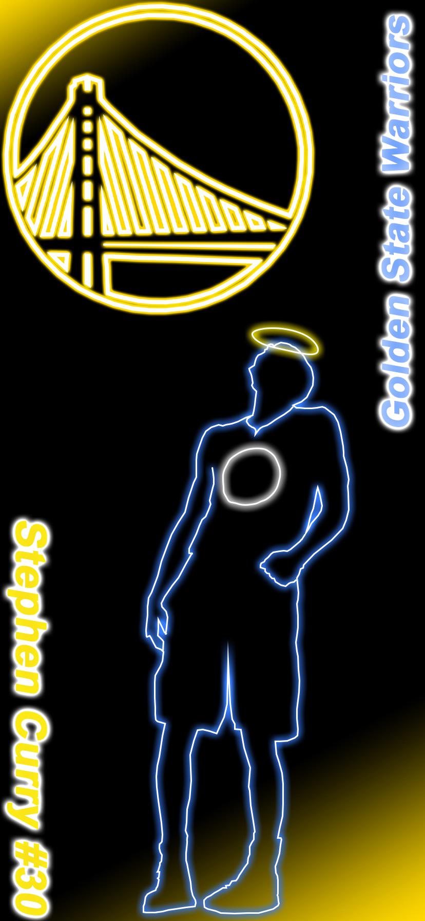 Made a phone wallpaper for Steph Curry, still pretty new to this so let me know how y'all feel about it