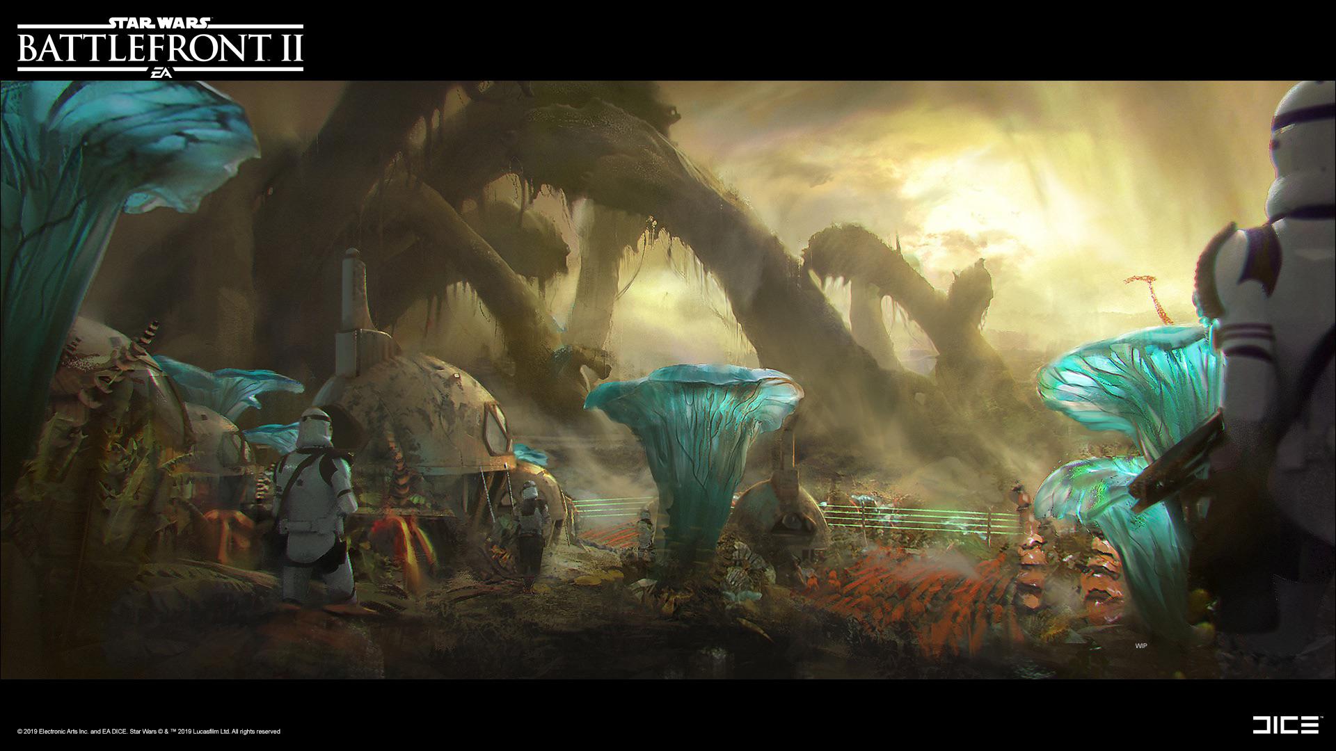 Felucia concept art for Battlefront II