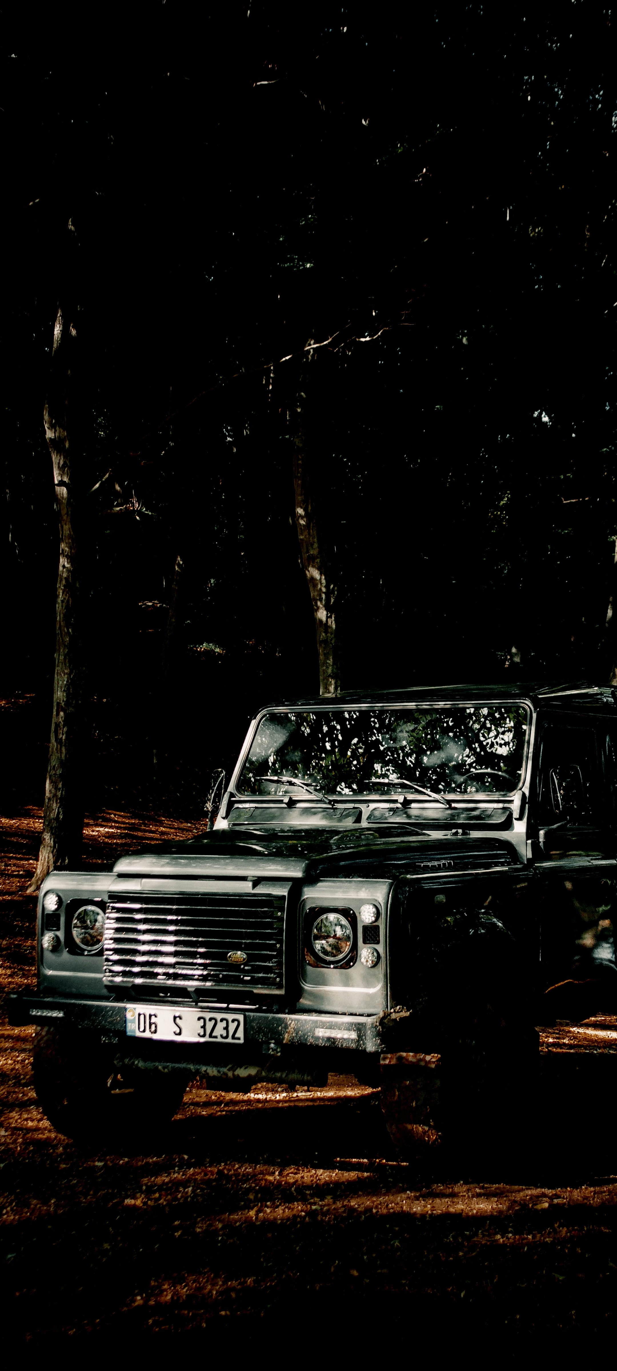 Car in a forest with effect AMOLED