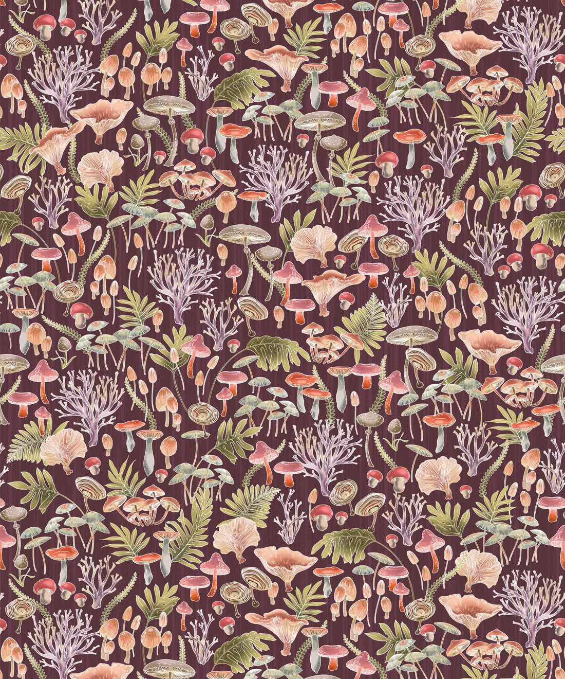 Fungi • Vintage Mushrooms Wallpaper