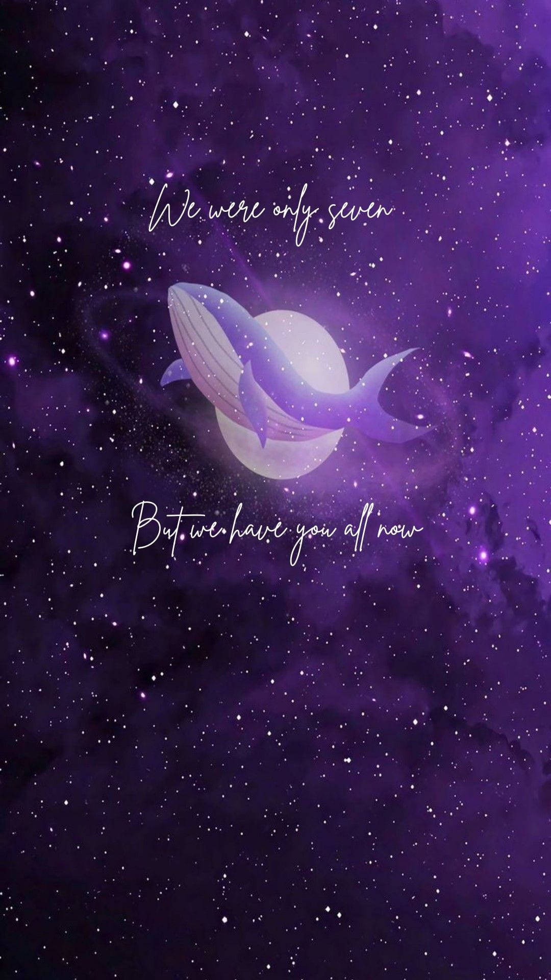 Download Whale In Galaxy I Purple You Wallpaper
