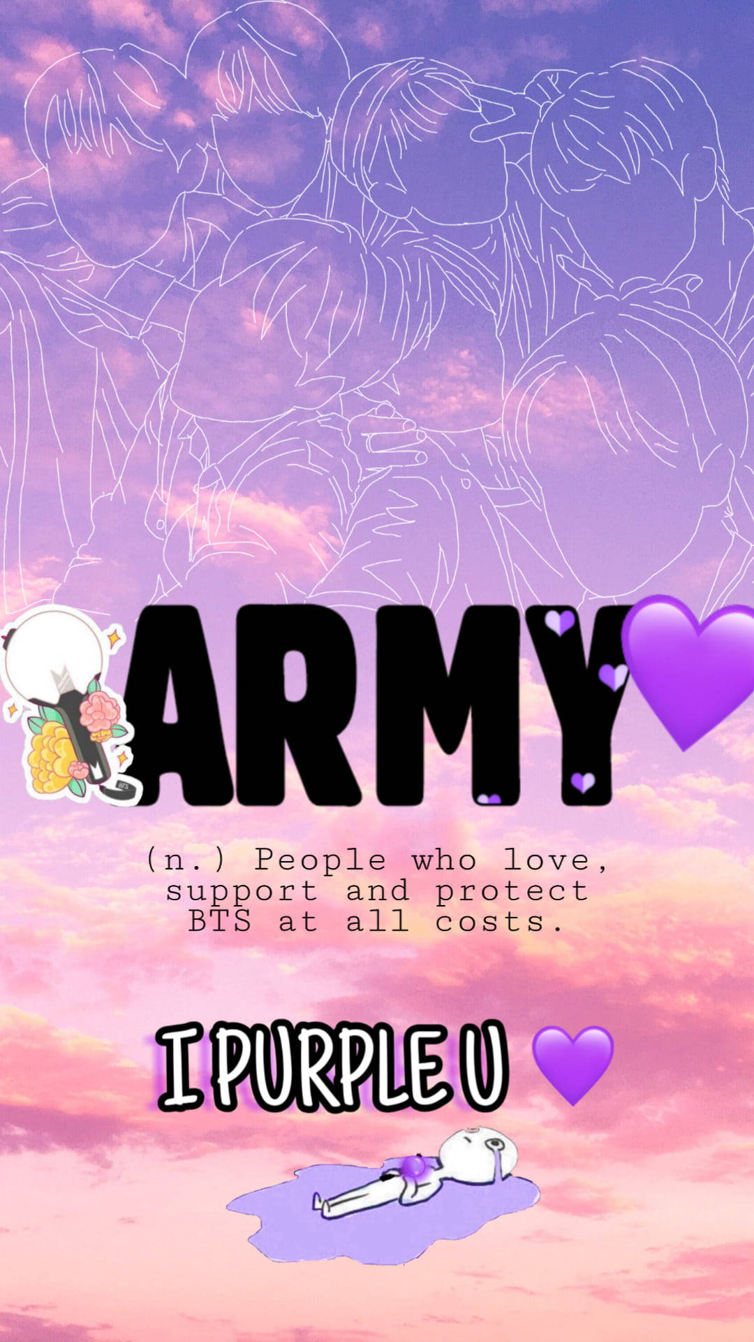 Download Army Definition I Purple You Wallpaper
