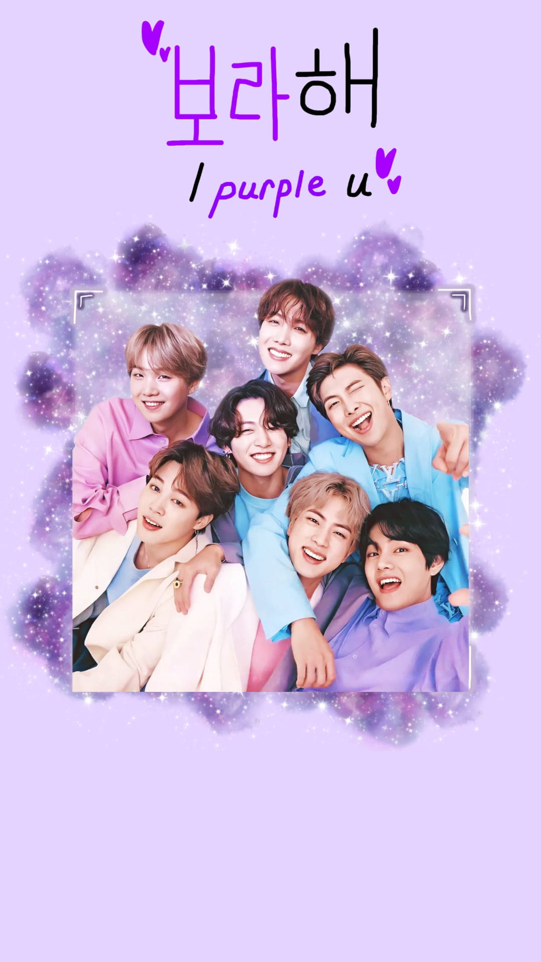 Download I Purple You With Smiling BTS Wallpaper