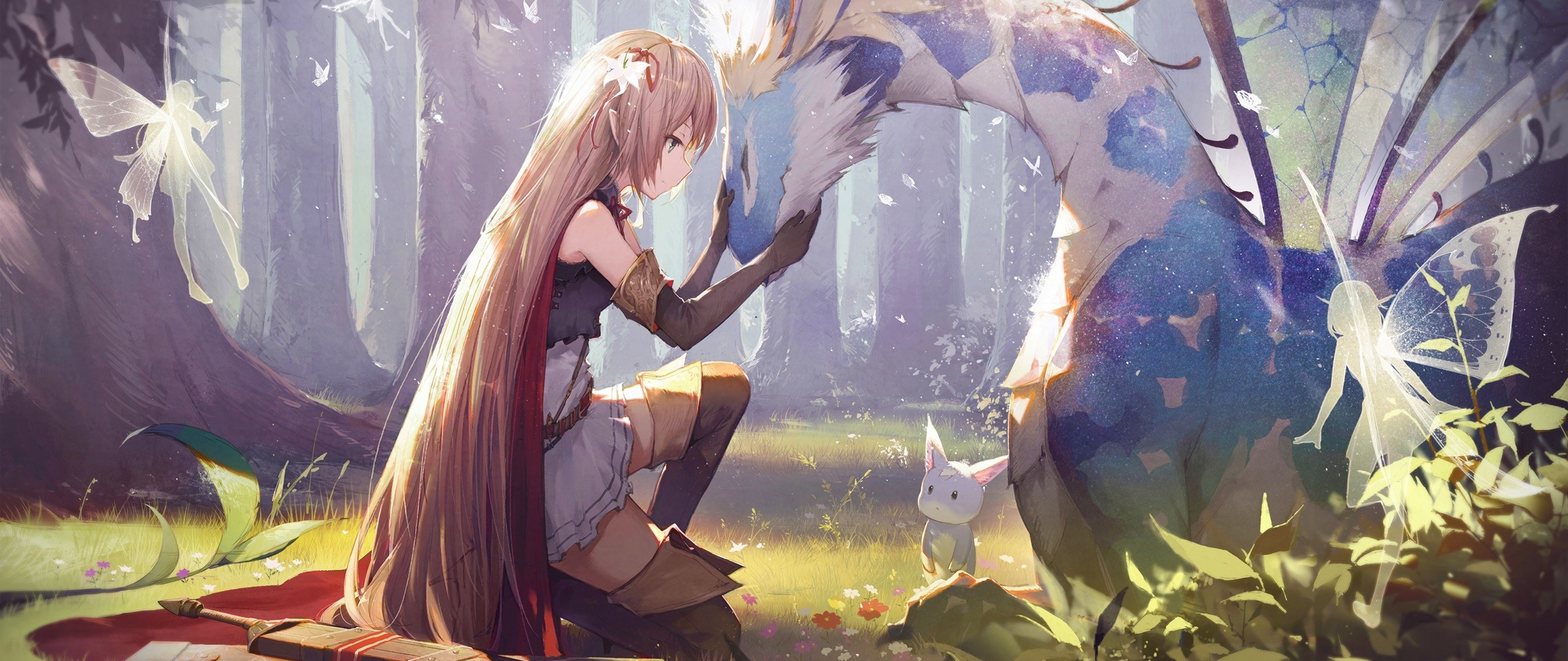 Download 2560x1080 Wallpaper Shadowverse, Video Game, Blonde Anime Girl, Dual Wide, Widescreen, 2560x1080 HD Image, Background, 27353