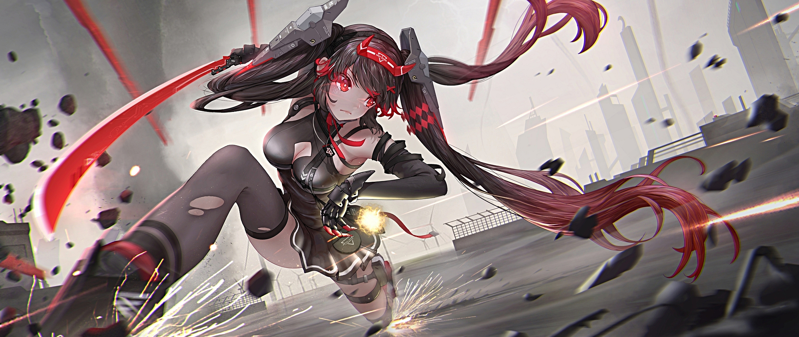 Download Anime, Young woman, Fantasy Wallpaper in 2560x1080 Resolution