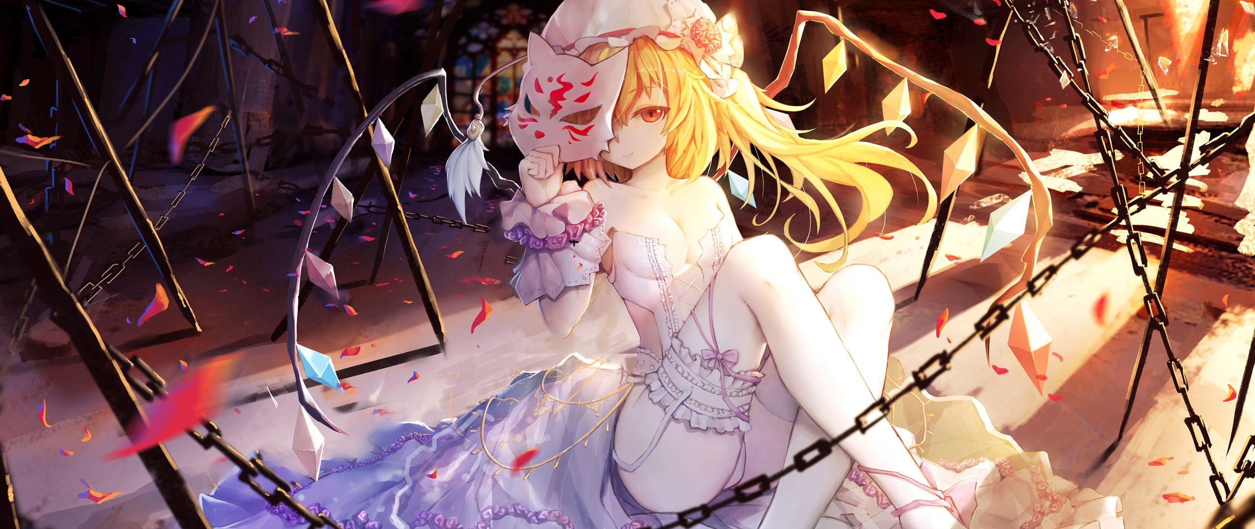 Anime Demon Girl Wallpaper Free 2560X1080 Anime Demon Girl Background