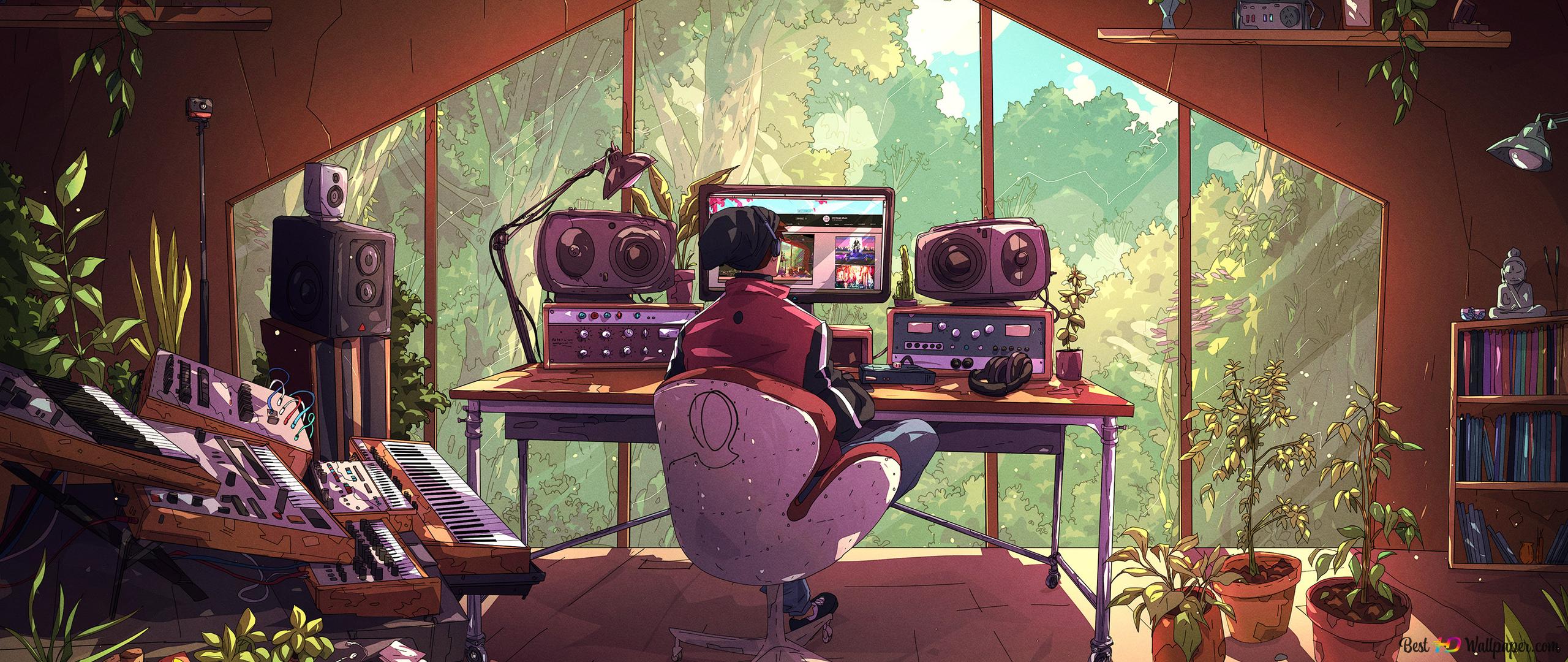 Techie Anime Girl [2560x1080]