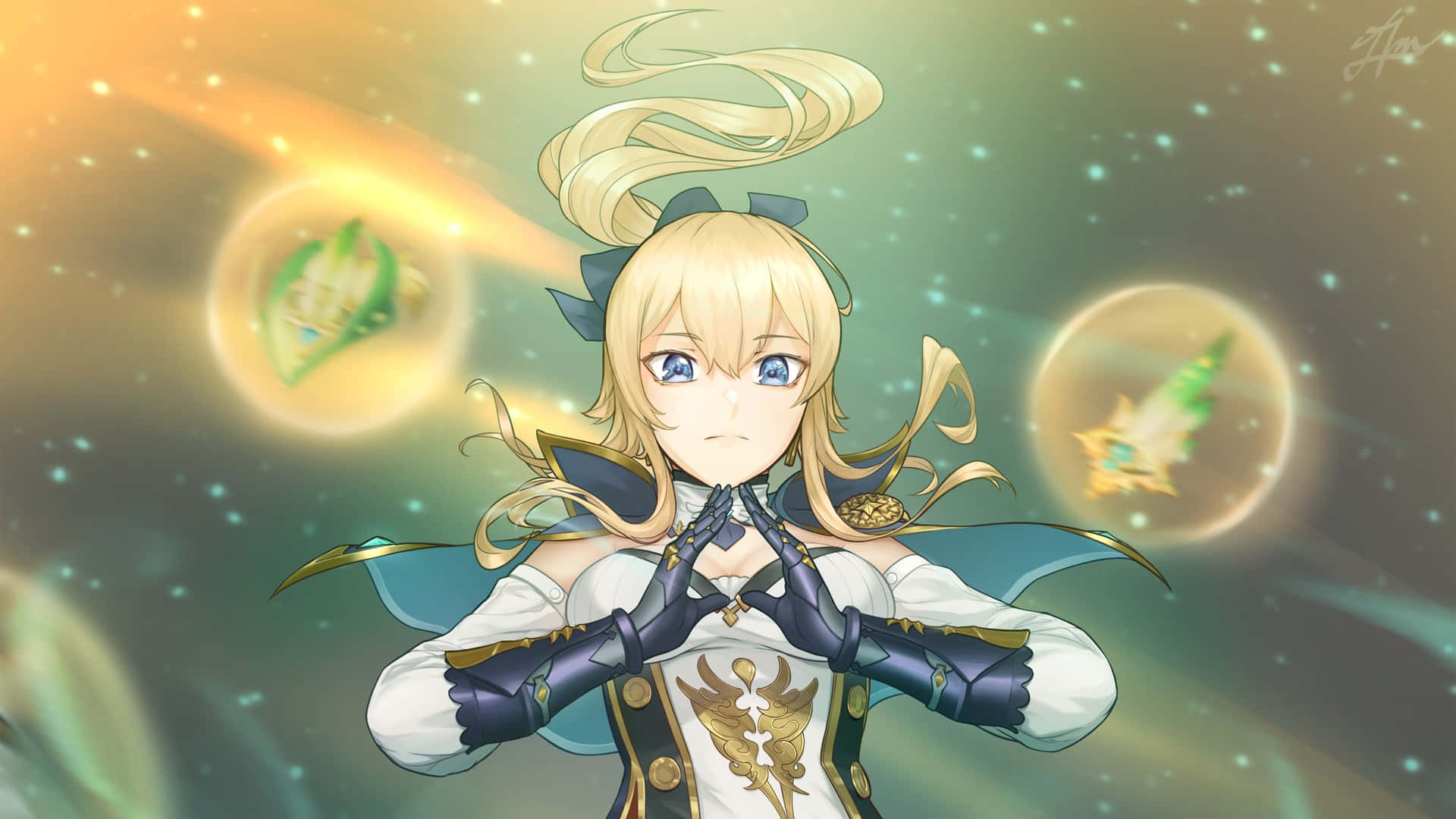 Download Jean, The Dandelion Knight from Genshin Impact, in her element Wallpaper