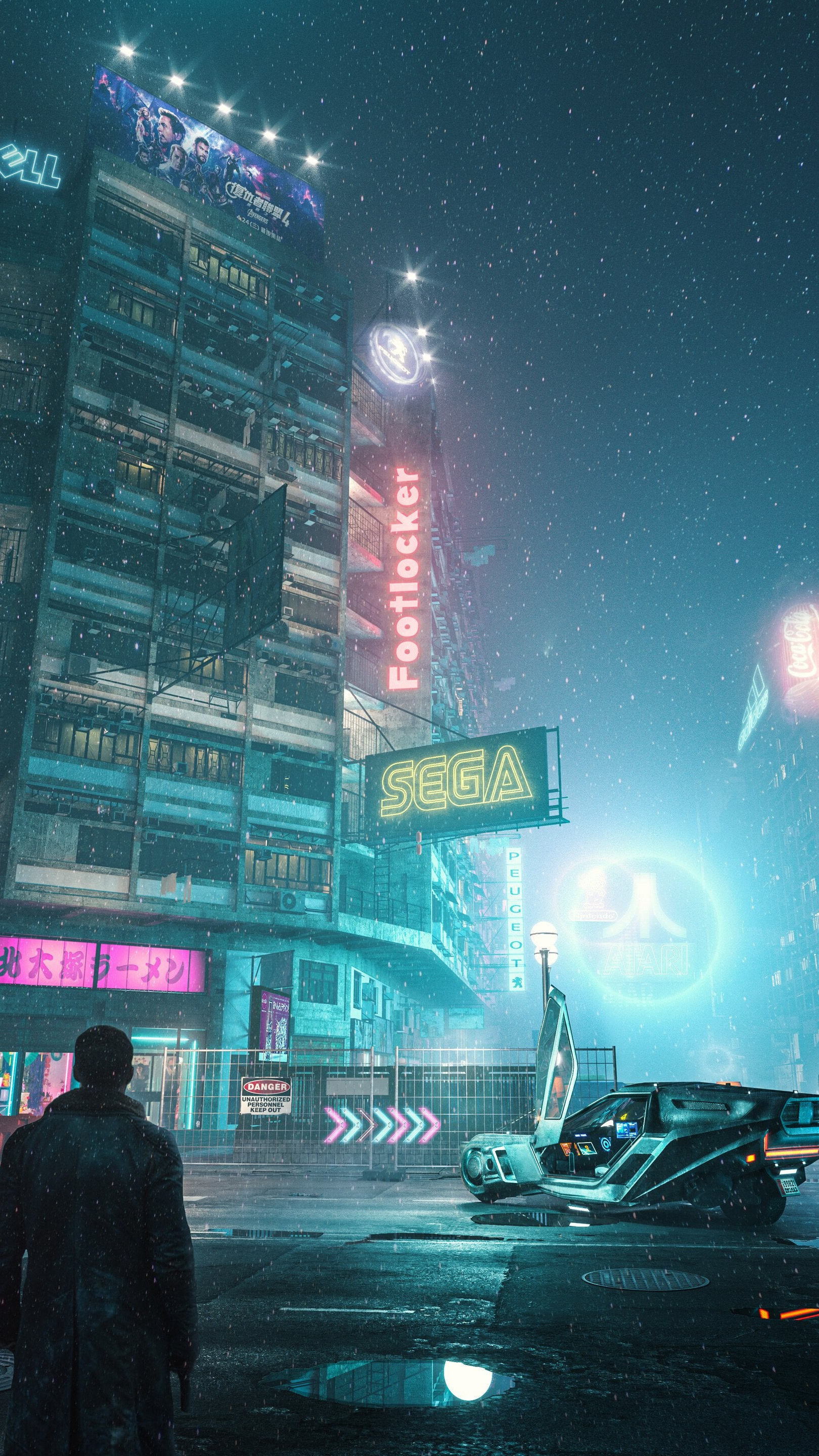 Wallpaper Blade Runner Officer K, Cyberpunk, Building, Tire, Background Free Image