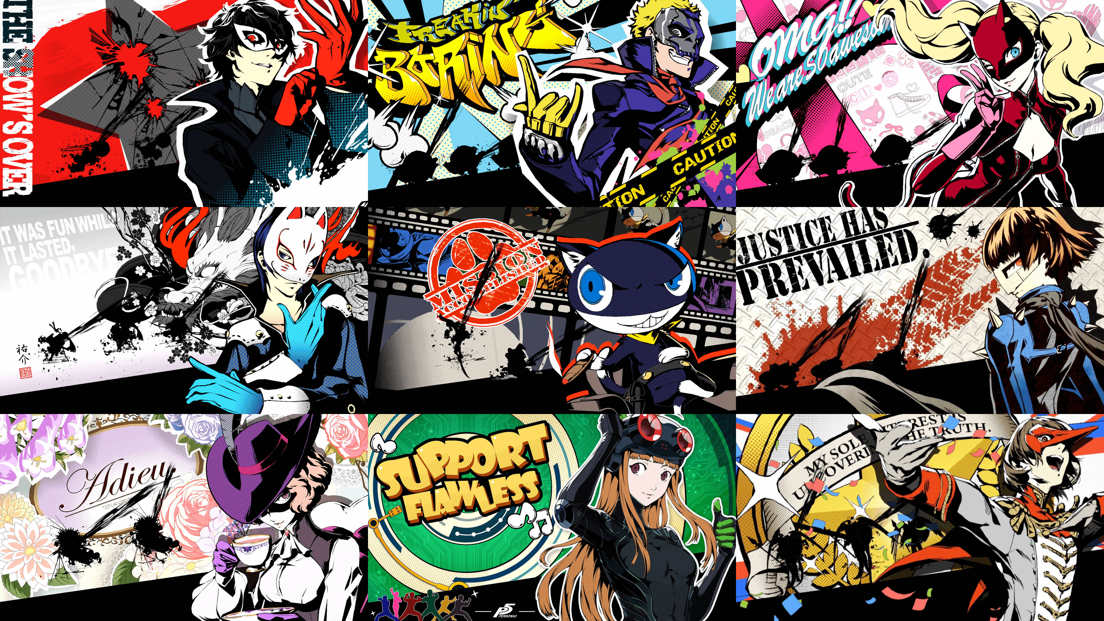 Download Persona 5 4k Collage Wallpaper