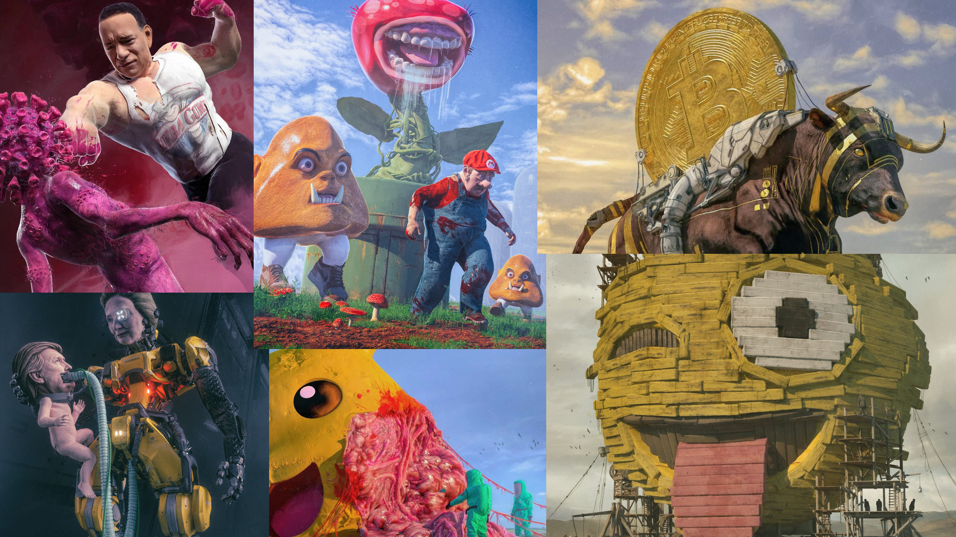 4K NFTs Collage Wallpaper