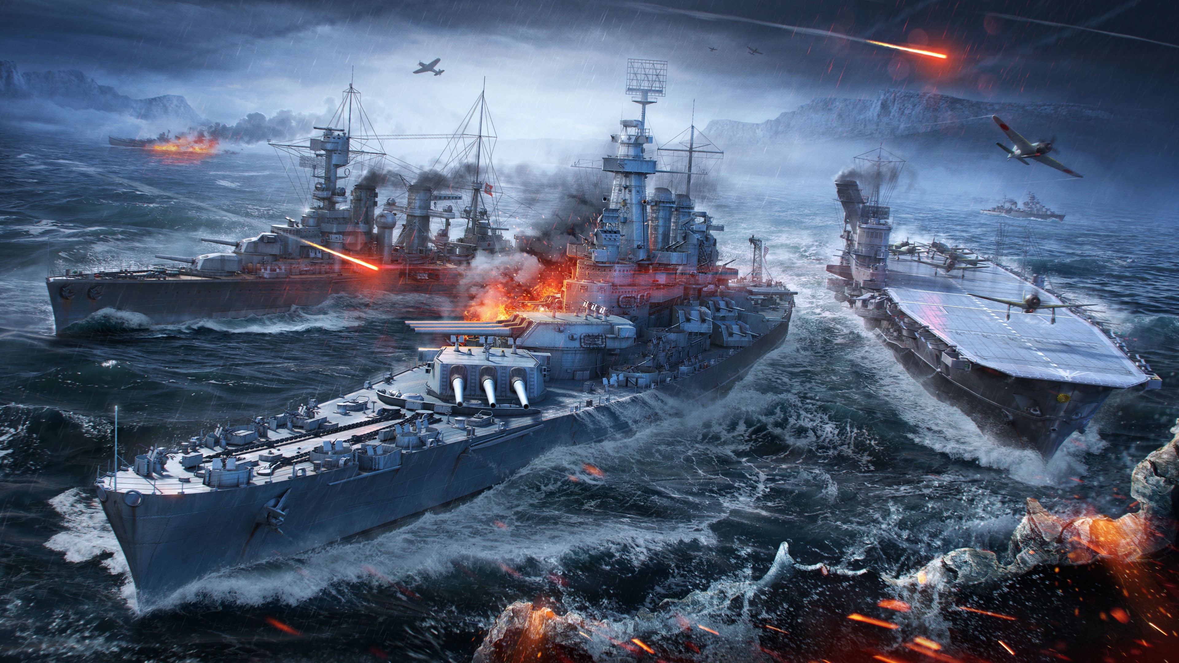 world of warships, wargaming net, ships, sea 4k Gallery HD Wallpaper