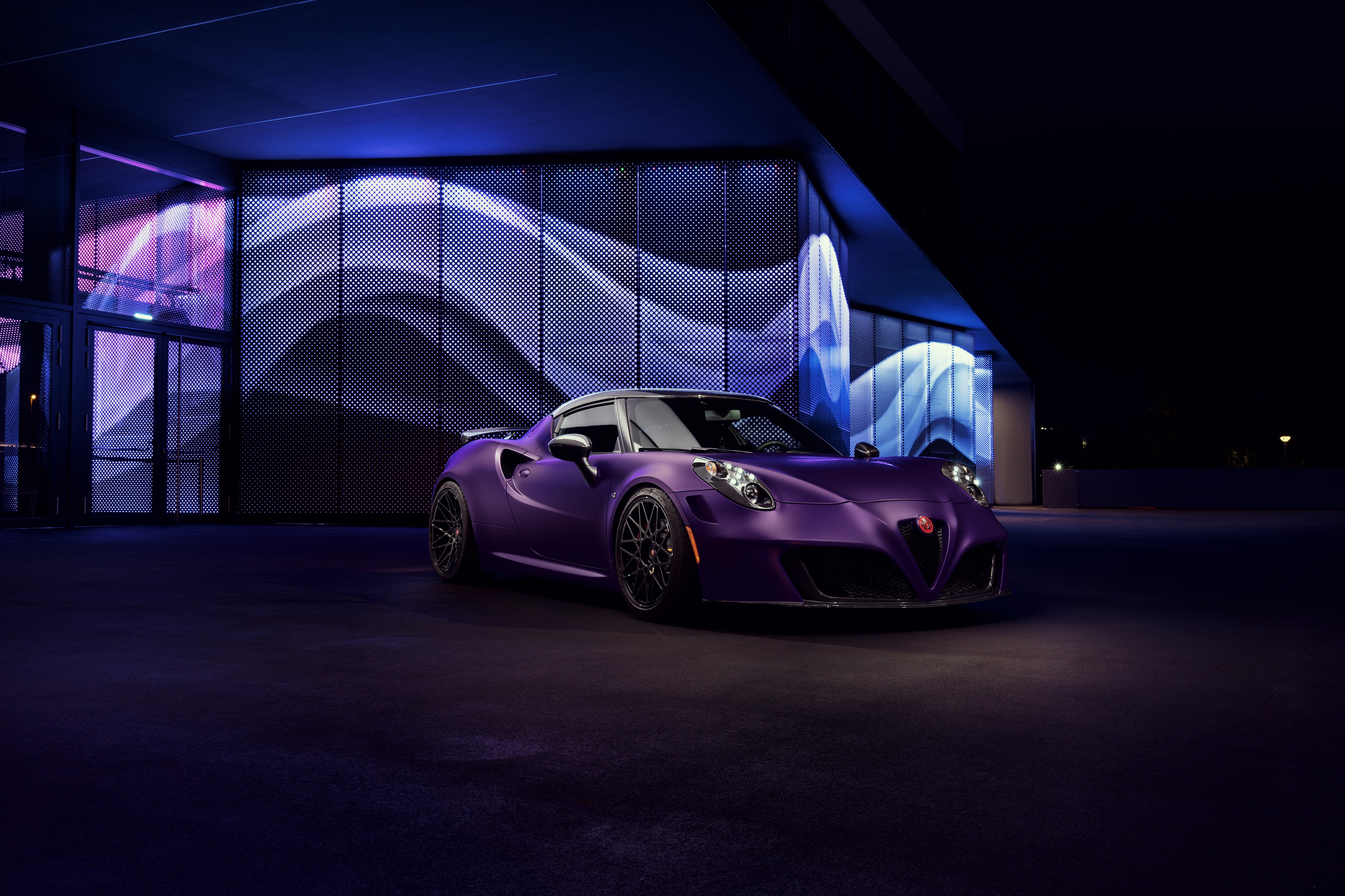 4K Purple Car Wallpaper and Background Image