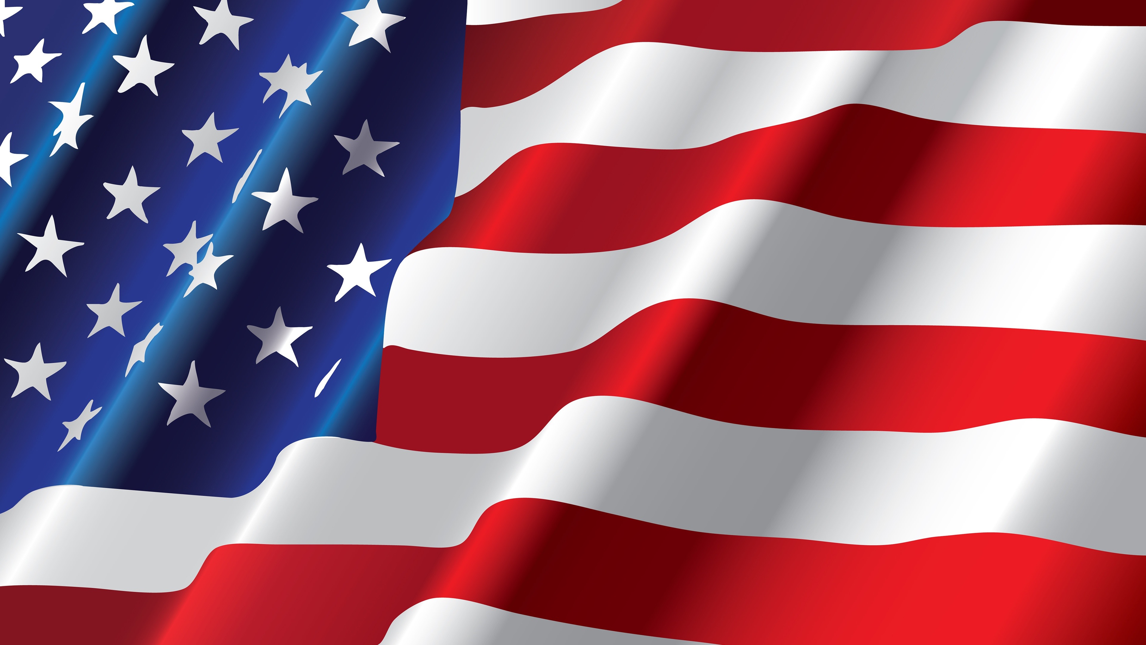 Wallpaper USA flag, stars, stripes 3840x2160 UHD 4K Picture, Image