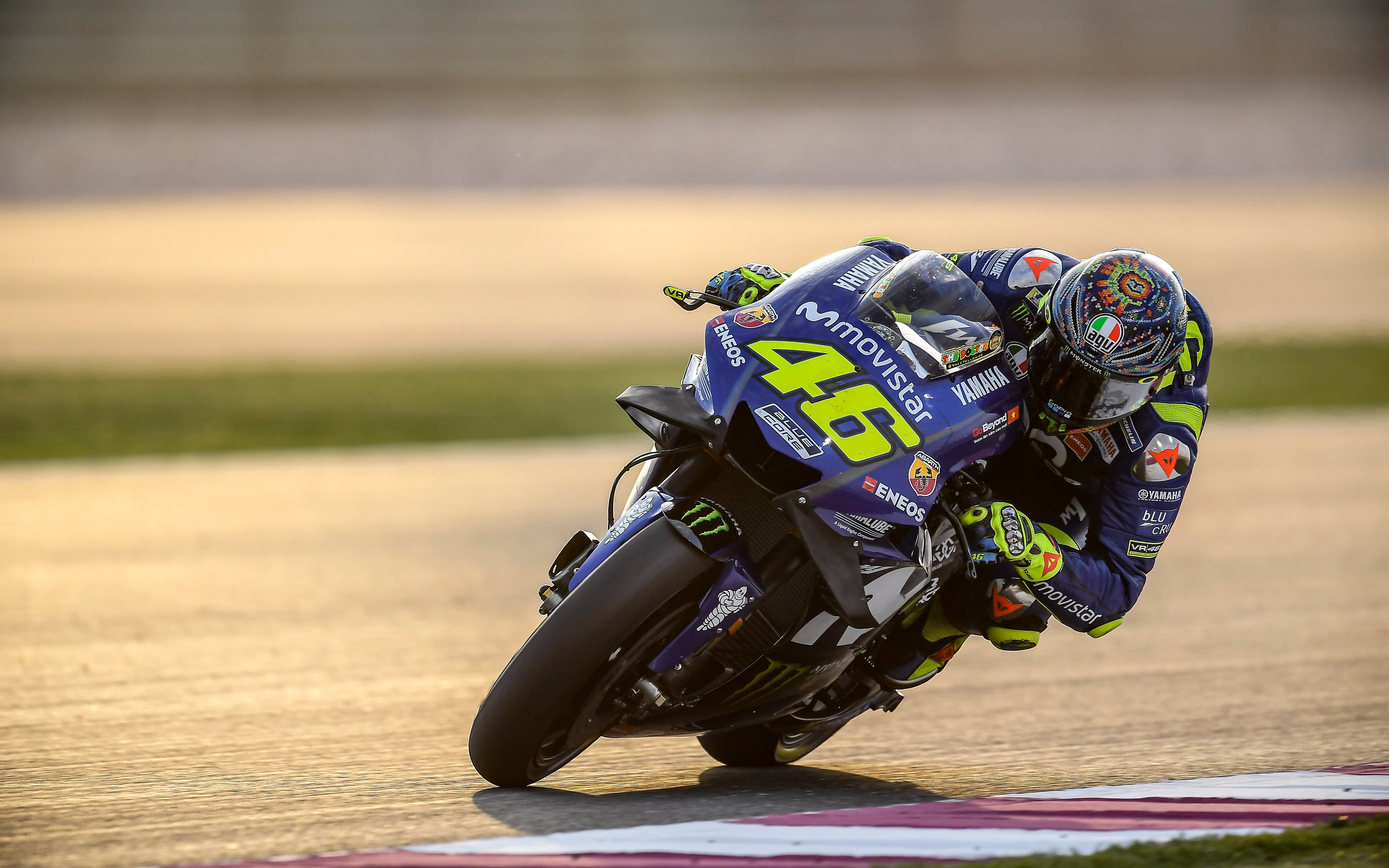 Download Wallpaper Valentino Rossi, 4k, MotoGP, 2018 Bikes, Raceway, Sportsbikes, Yamaha YZR M1, Michelin, Motorcycle Rider, Movistar Yamaha Team For Desktop With Resolution 3840x2400. High Quality HD Picture Wallpaper