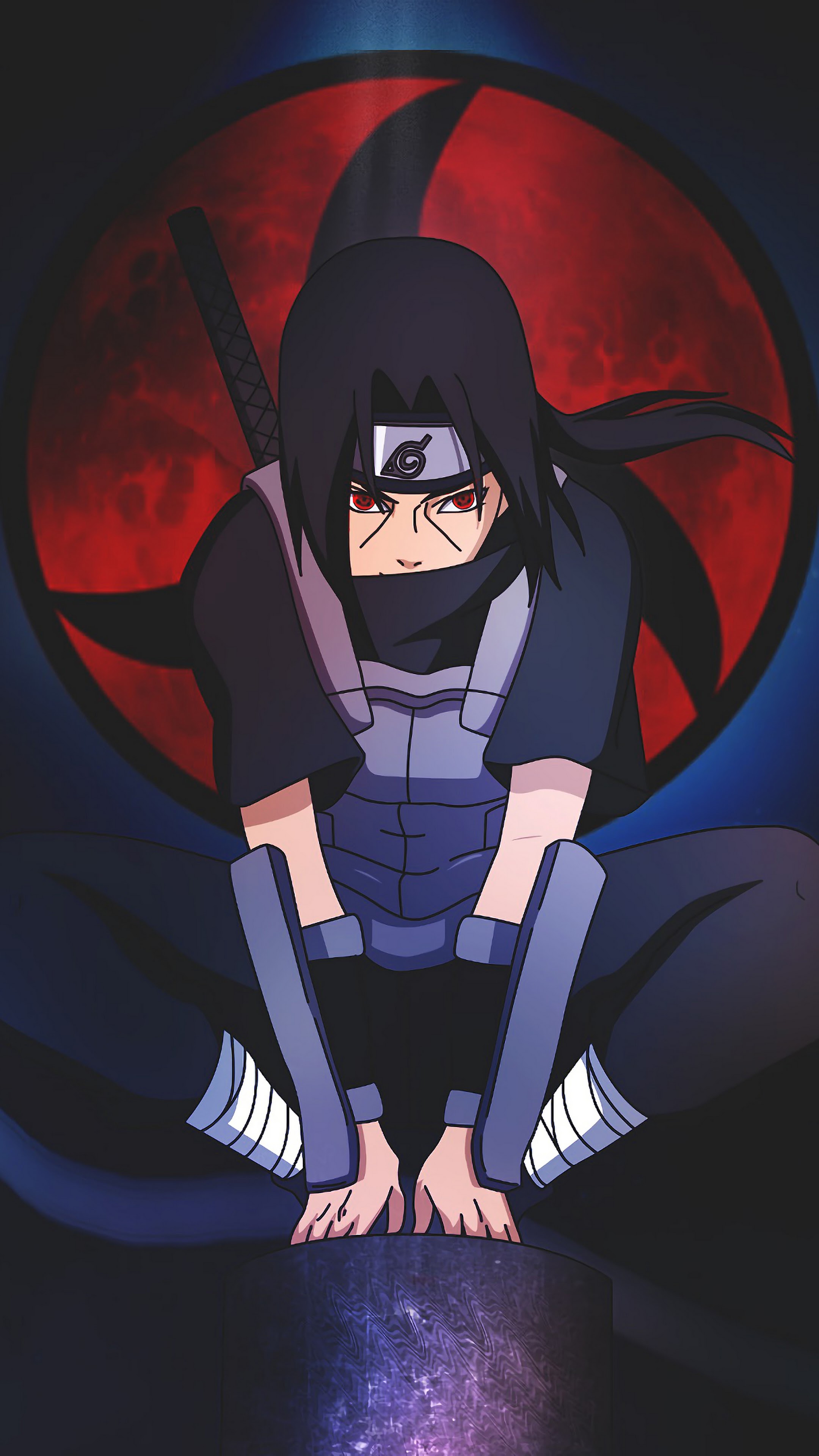 Itachi Sharingan Anbu 4K Wallpaper