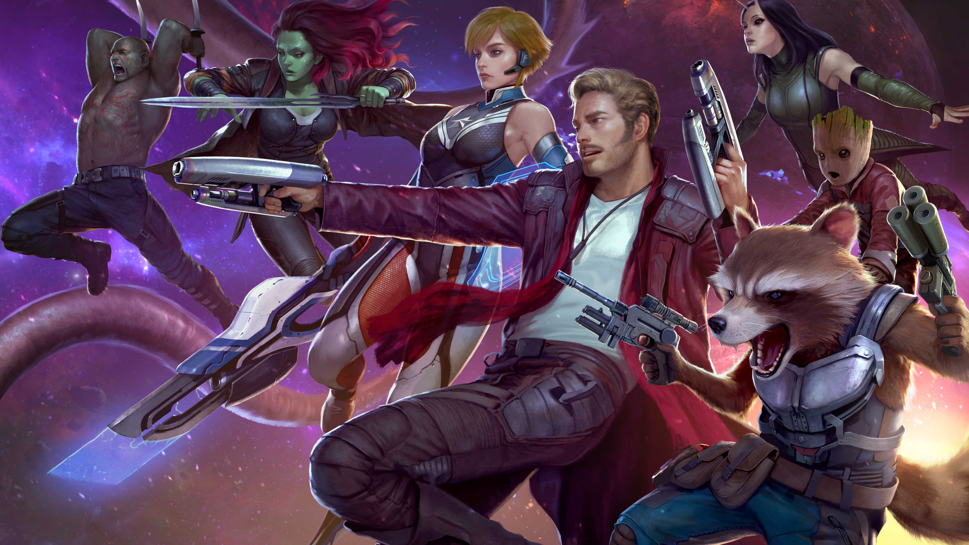 Wallpaper / marvel future fight, games, hd, superheroes, 4k, star lord free download