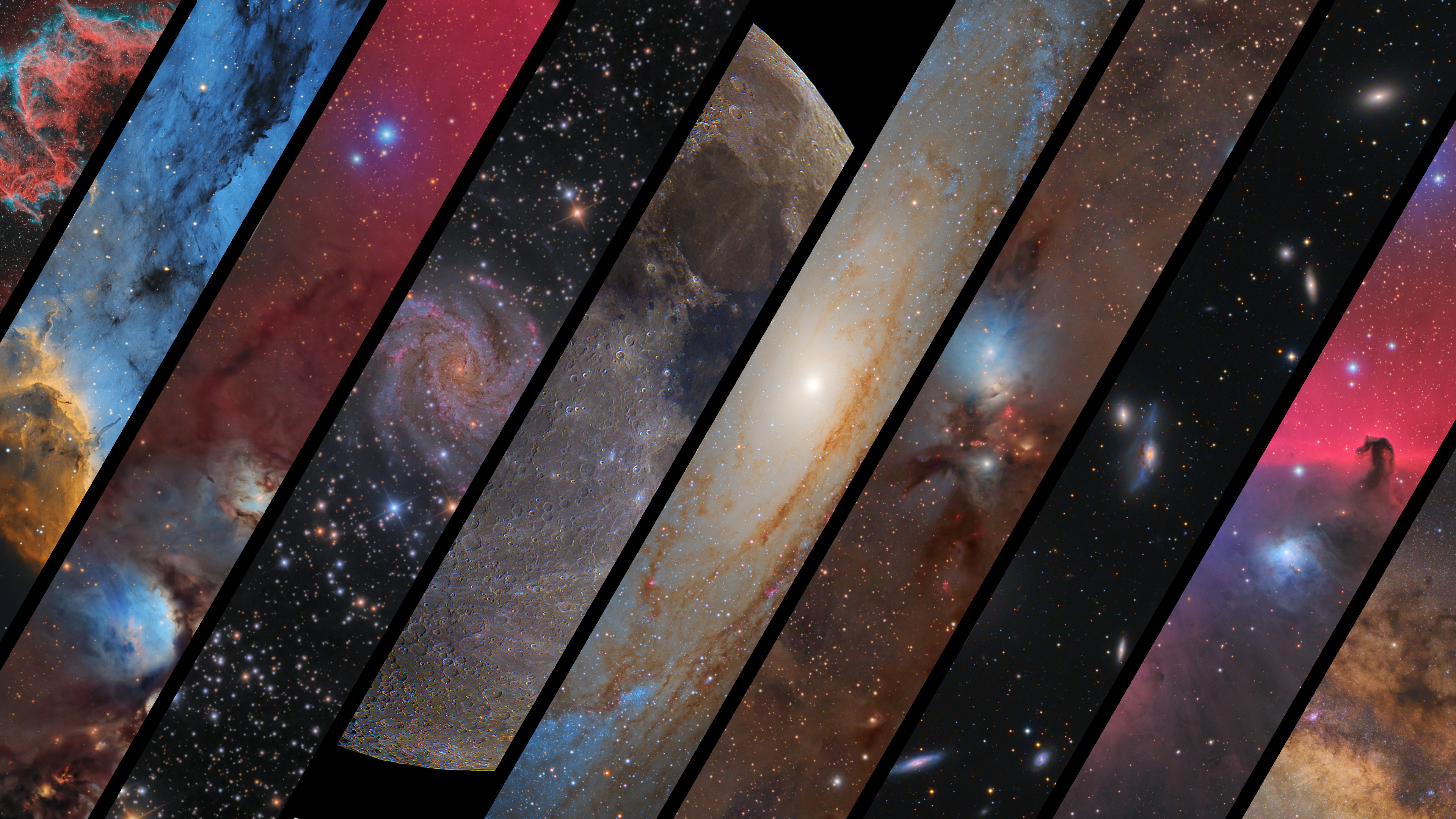 I made a 4k wallpaper consisting of my favorite astronomy imagers