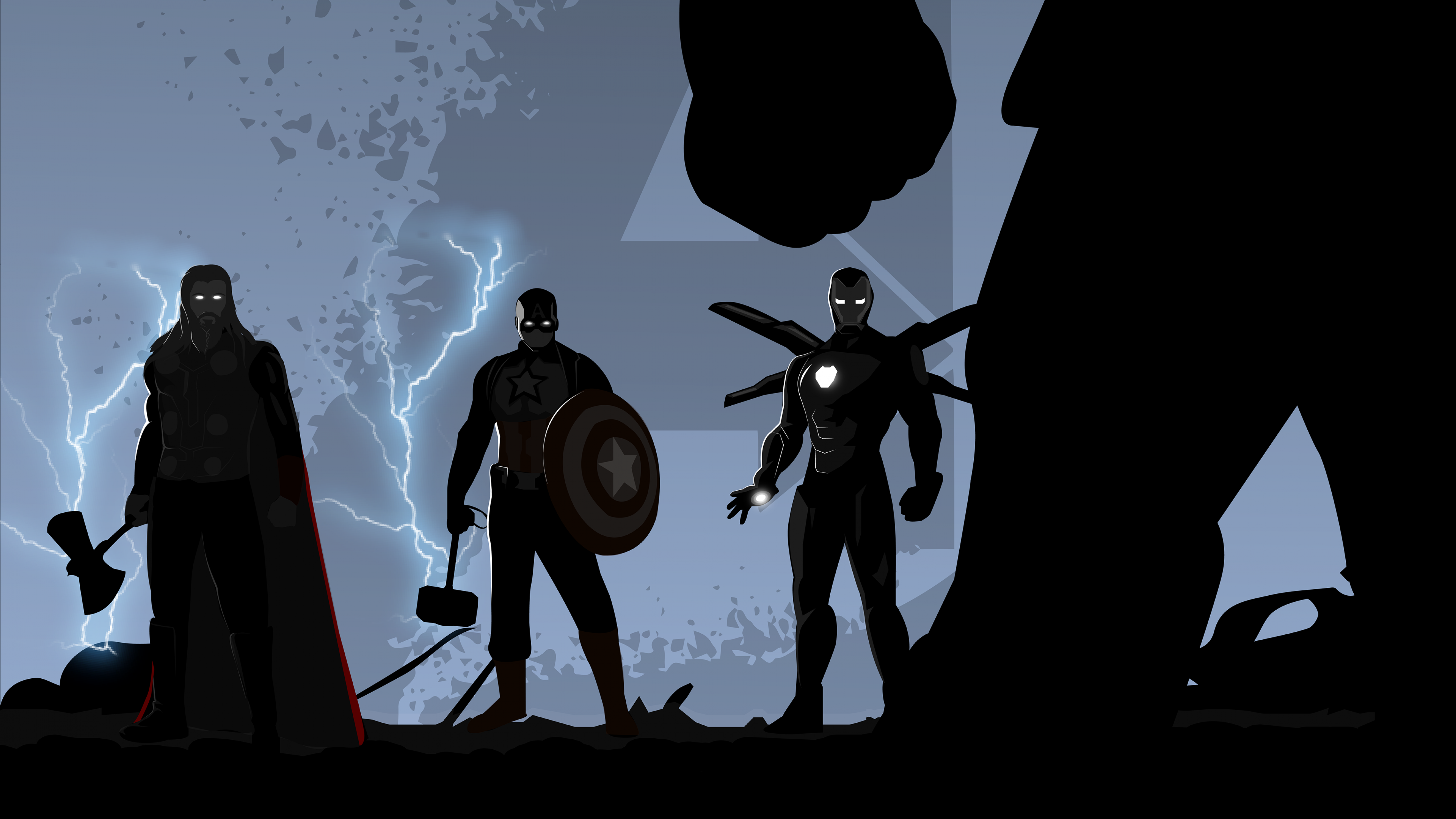 Avengers: Endgame Wallpaper 4K, Thor, Captain America, Iron Man
