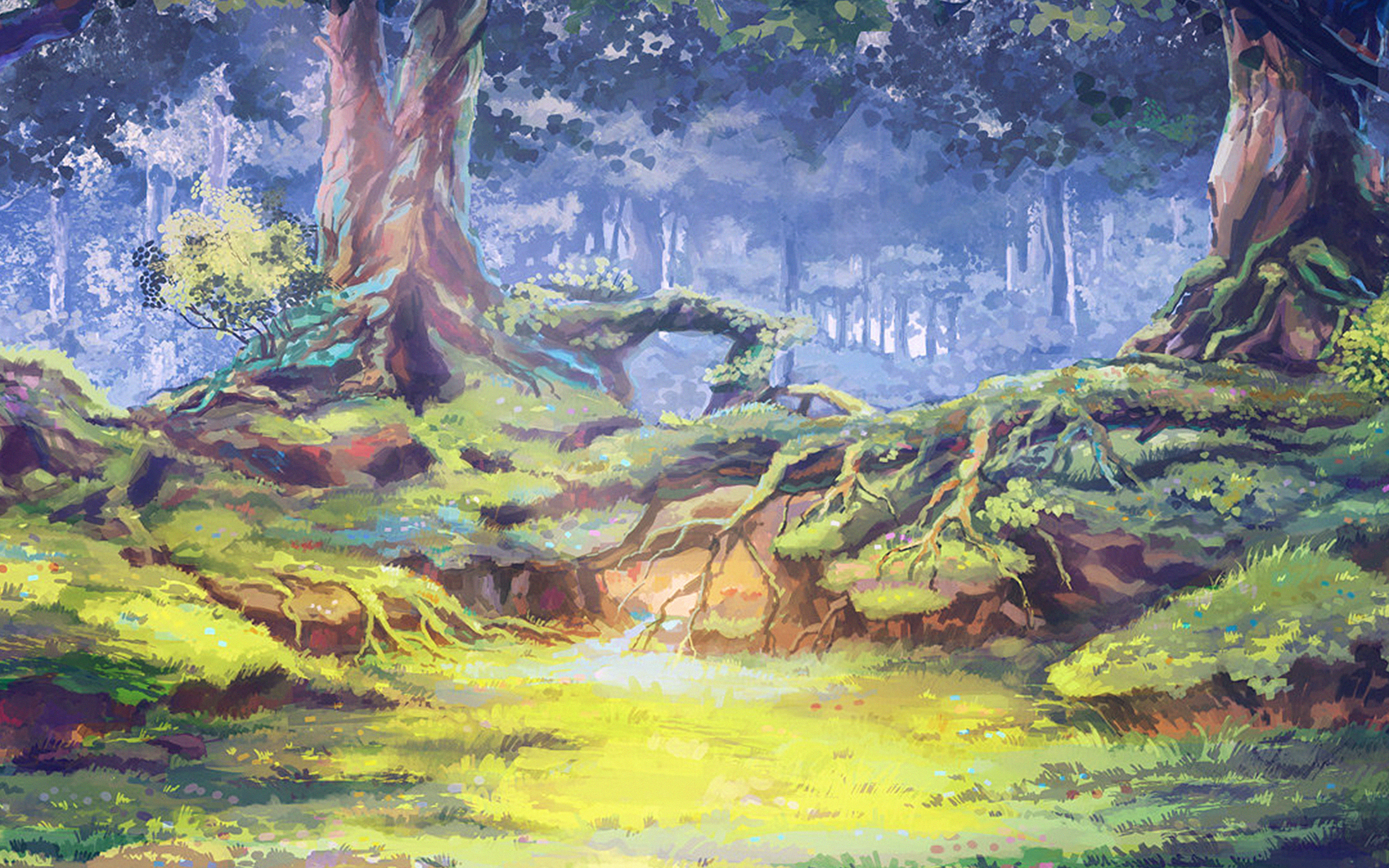 wallpaper for desktop, laptop. arseniy chebynkin nature illustration art forest